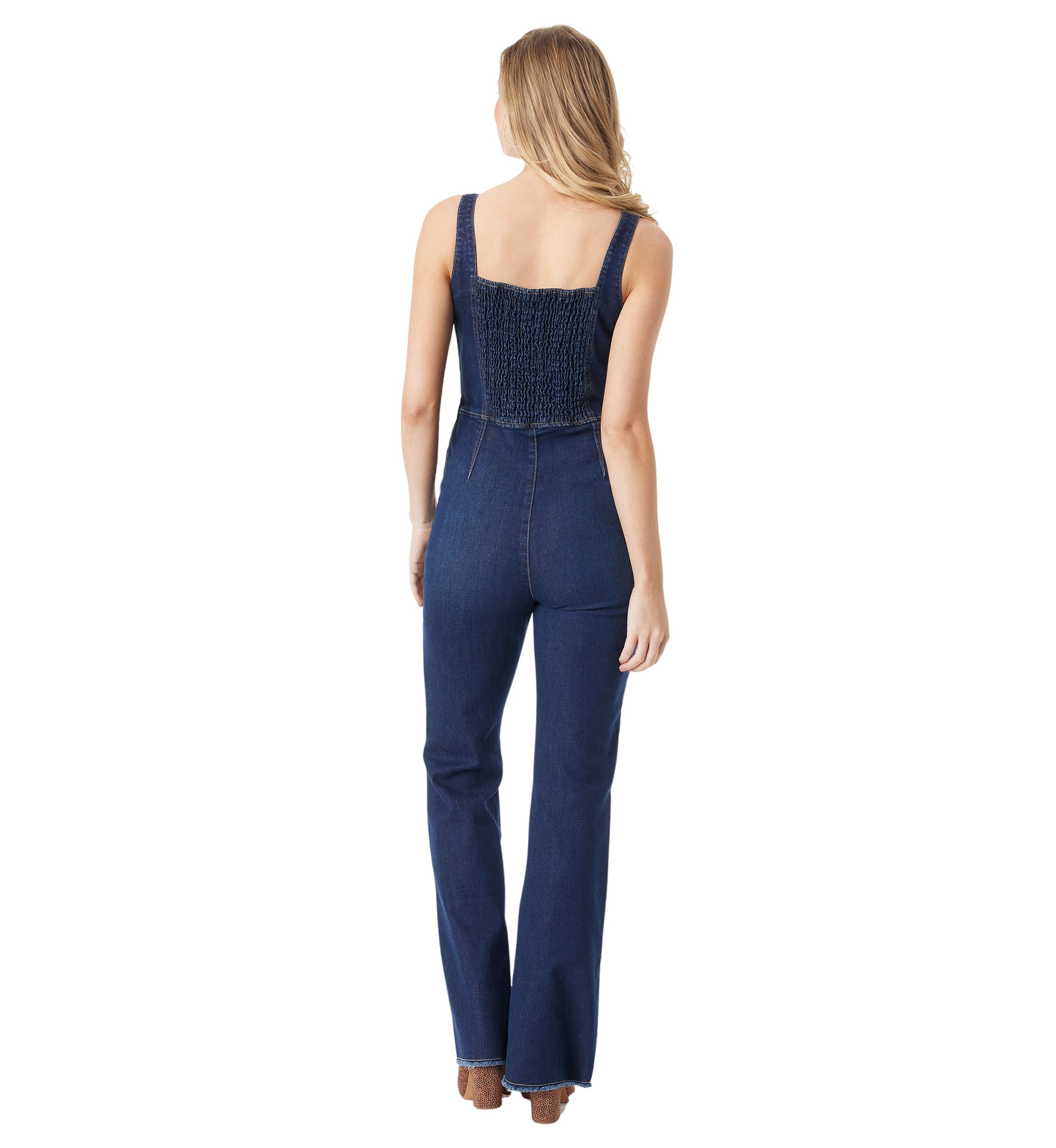 Womens Sleeveless Denim Jumpsuit 