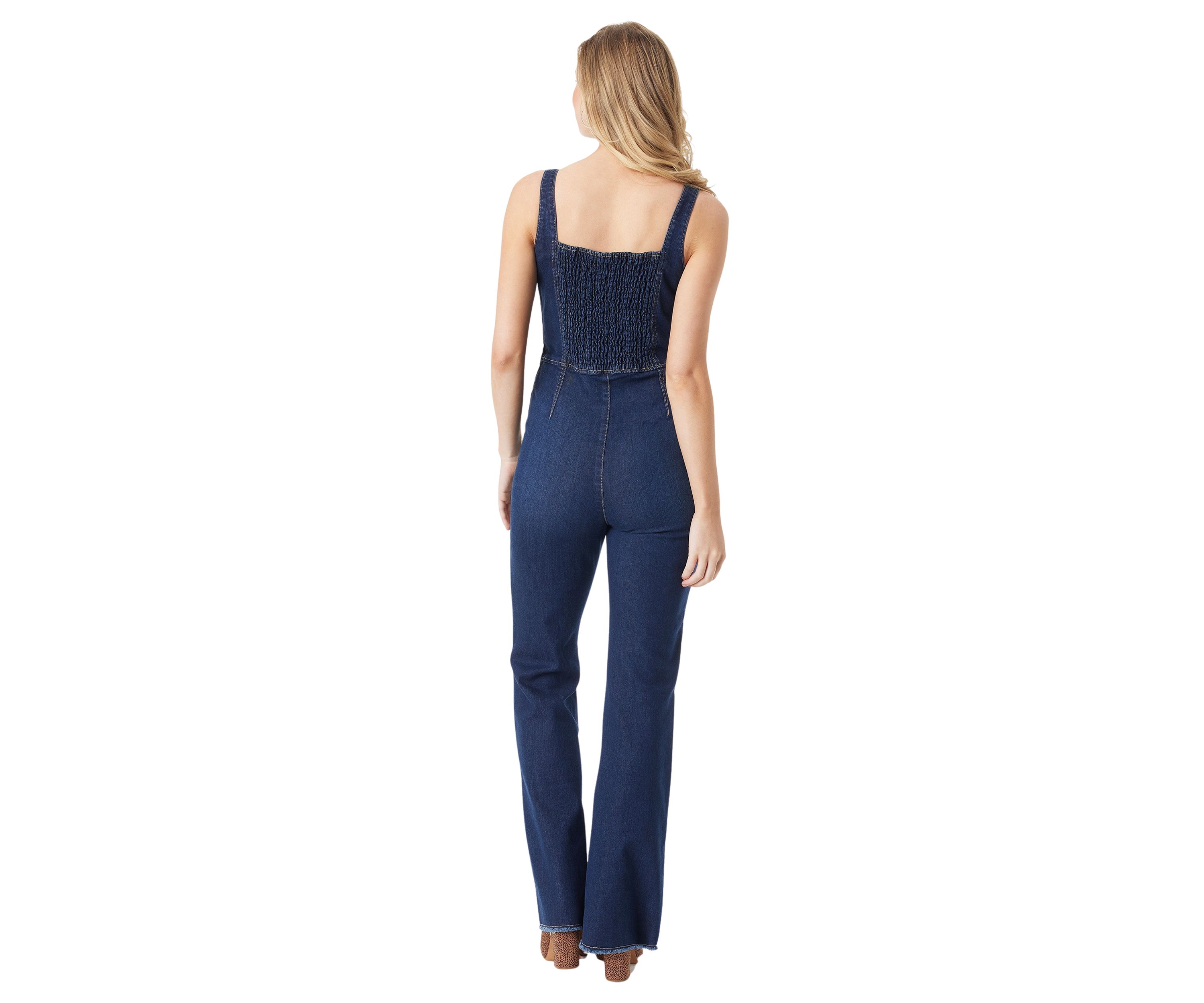 Womens Sleeveless Denim Jumpsuit 
