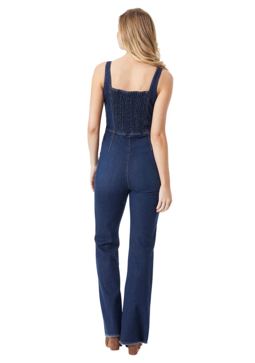 Womens Sleeveless Denim Jumpsuit 