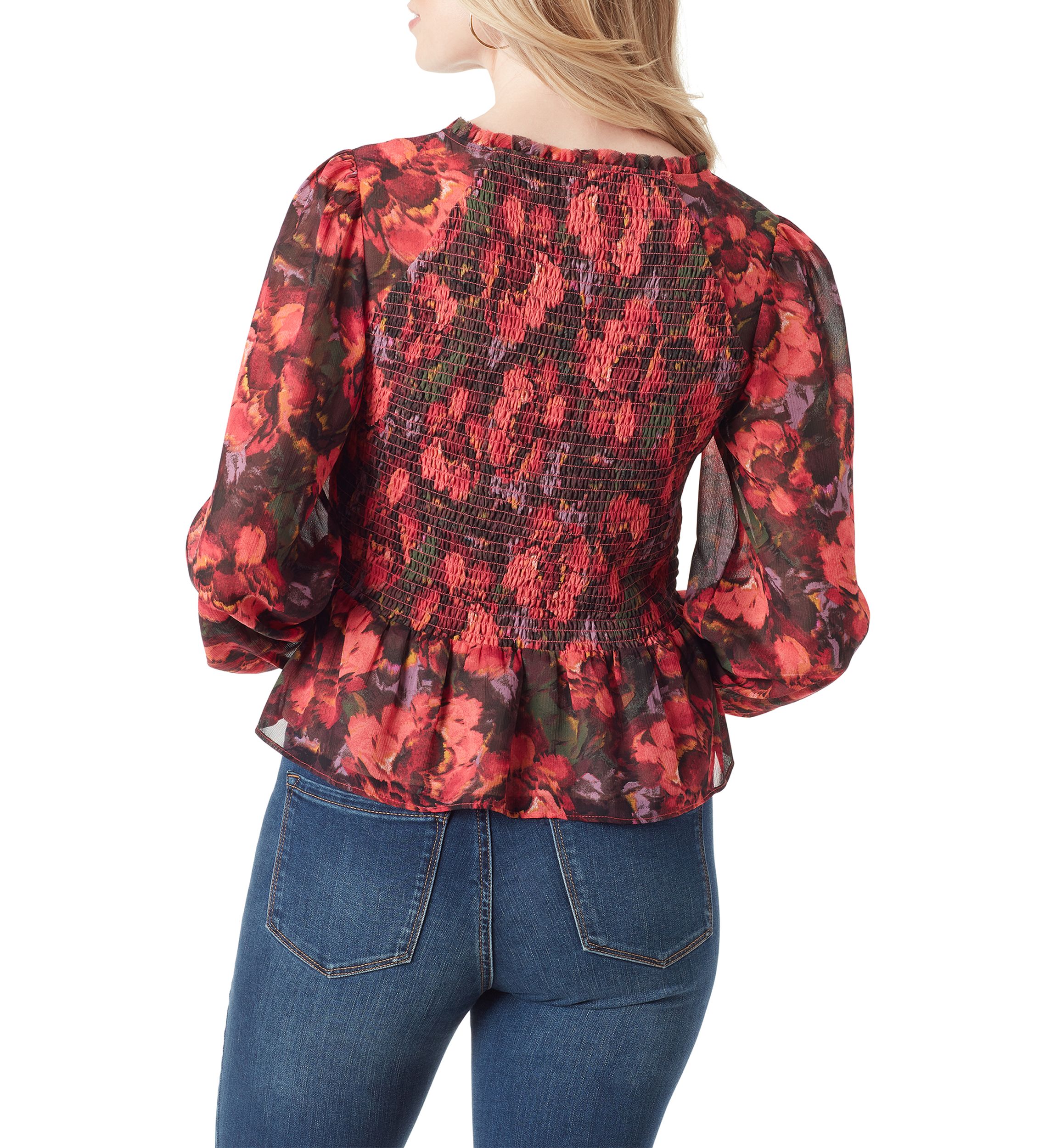 Averie Balloon Sleeve Floral Top
