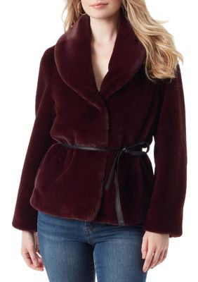 Cece chevron faux fur on sale jacket