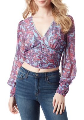 Jessica Simpson Women's Laira Printed Woven Top, XL