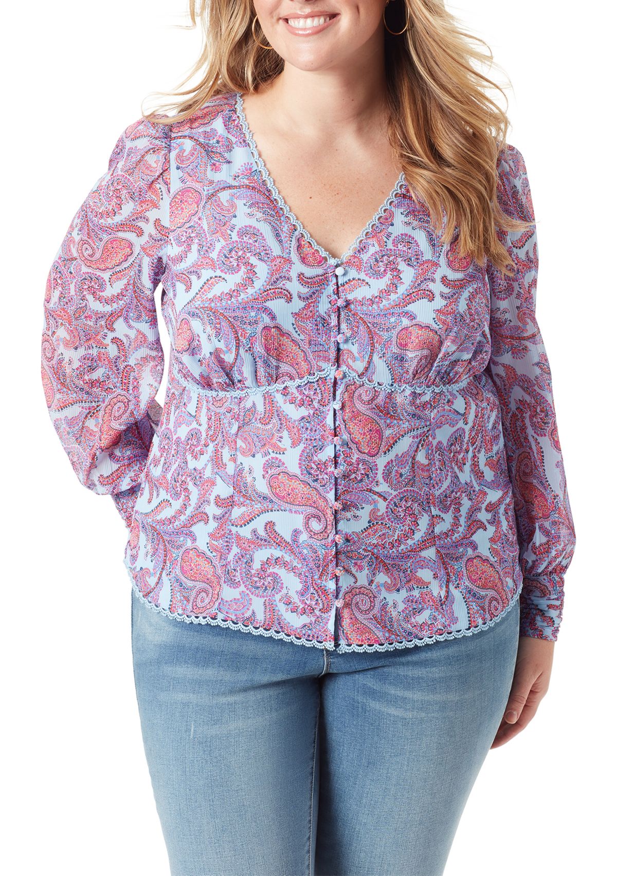 Plus Size Printed Blouse