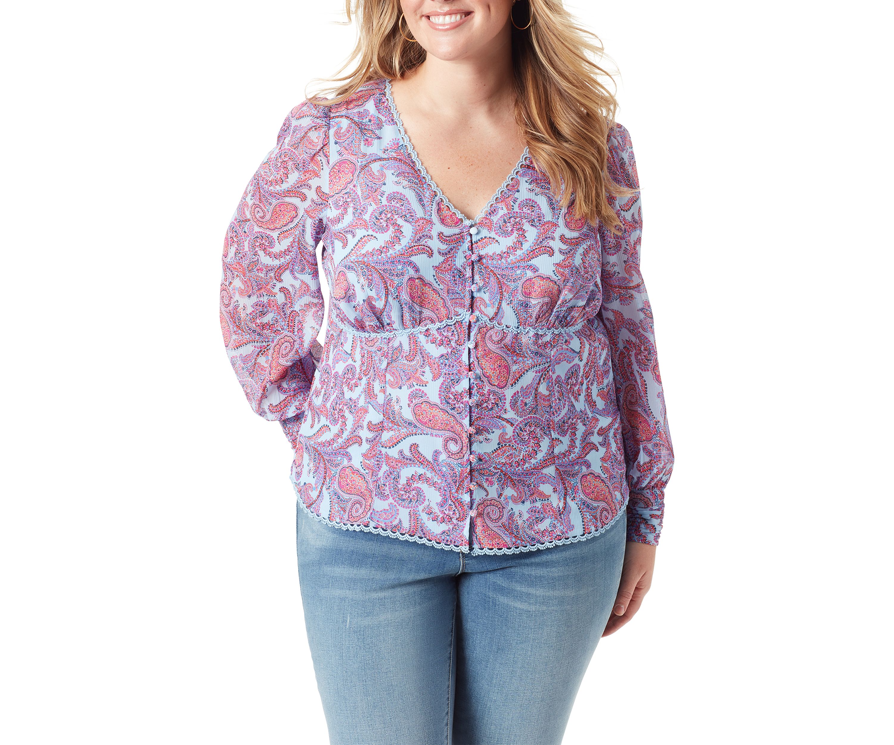 Plus Size Printed Blouse