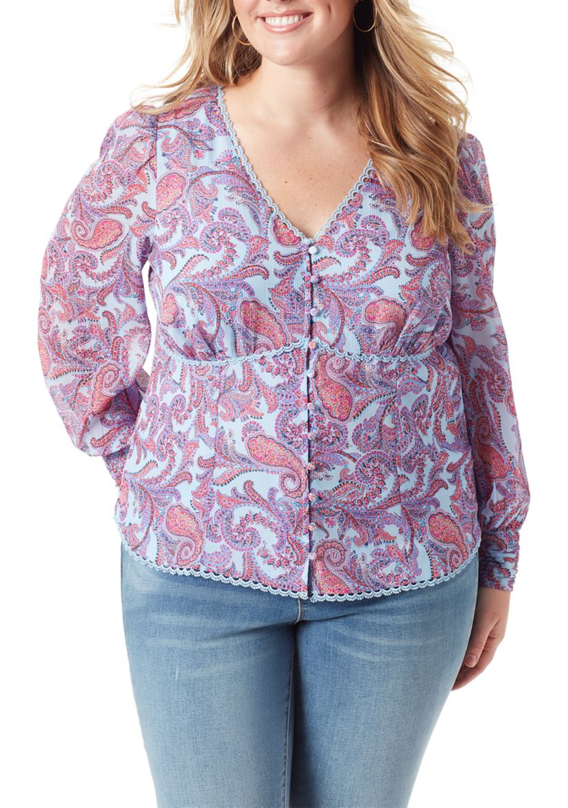 Plus Size Printed Blouse