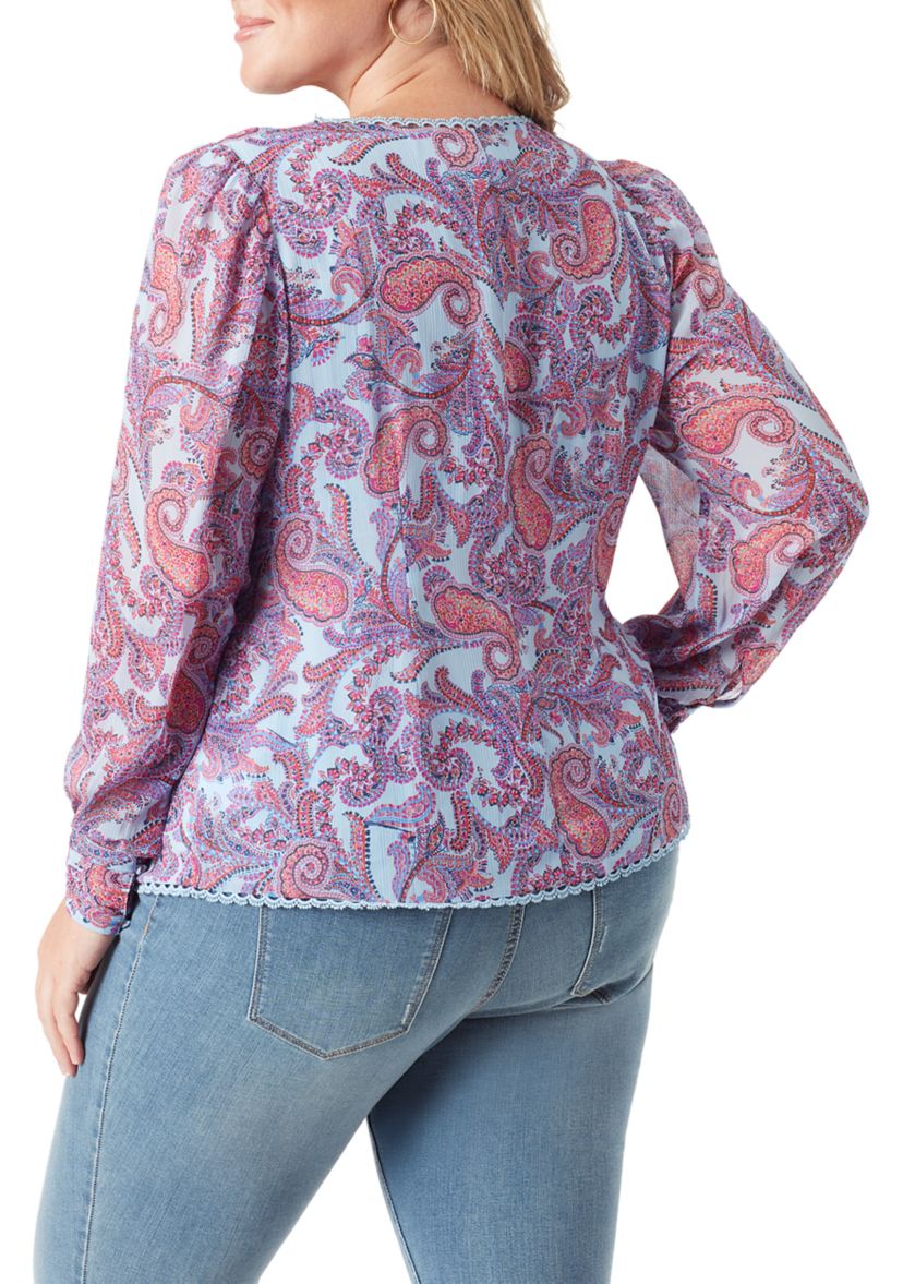 Plus Size Printed Blouse