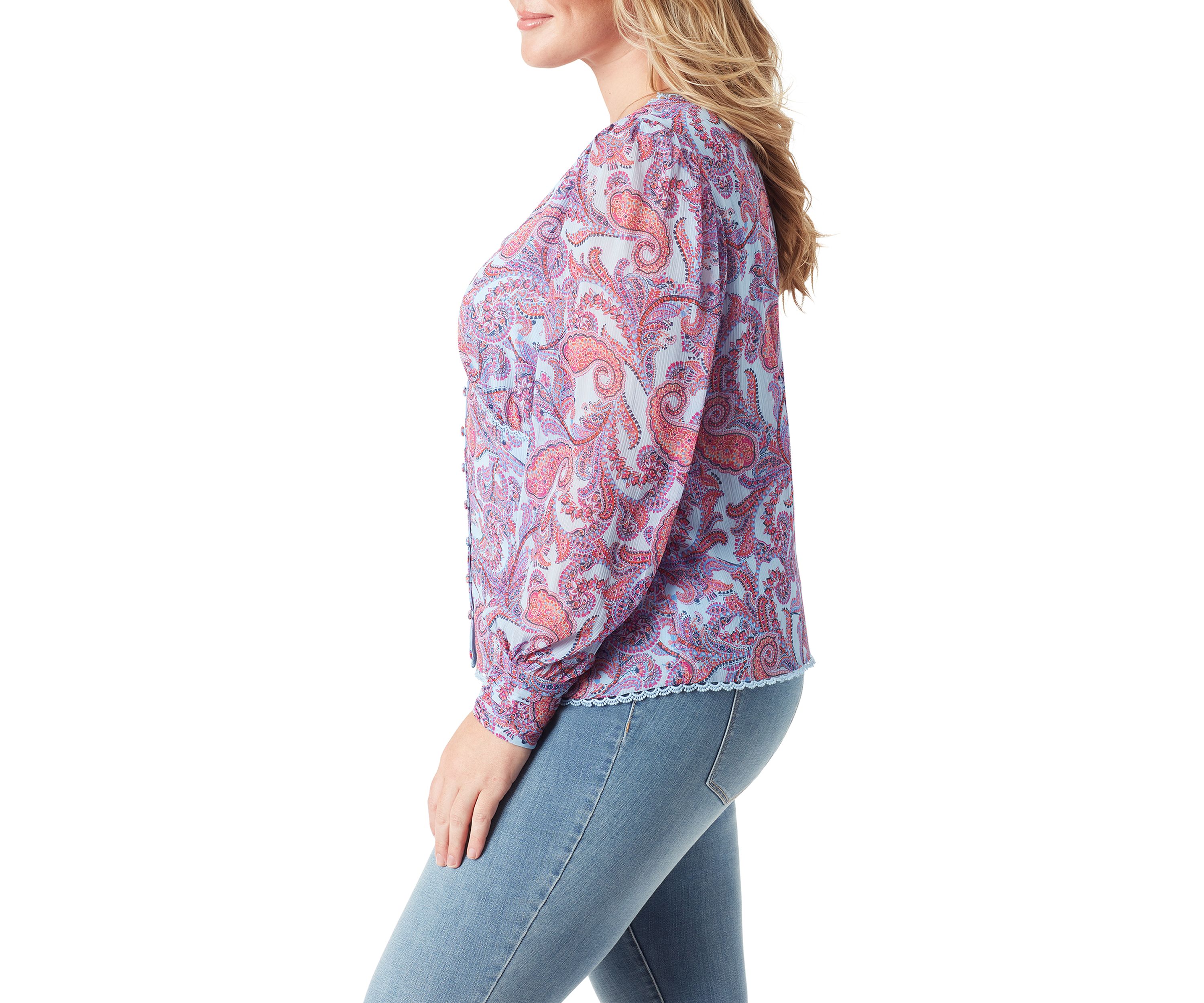 Plus Size Printed Blouse