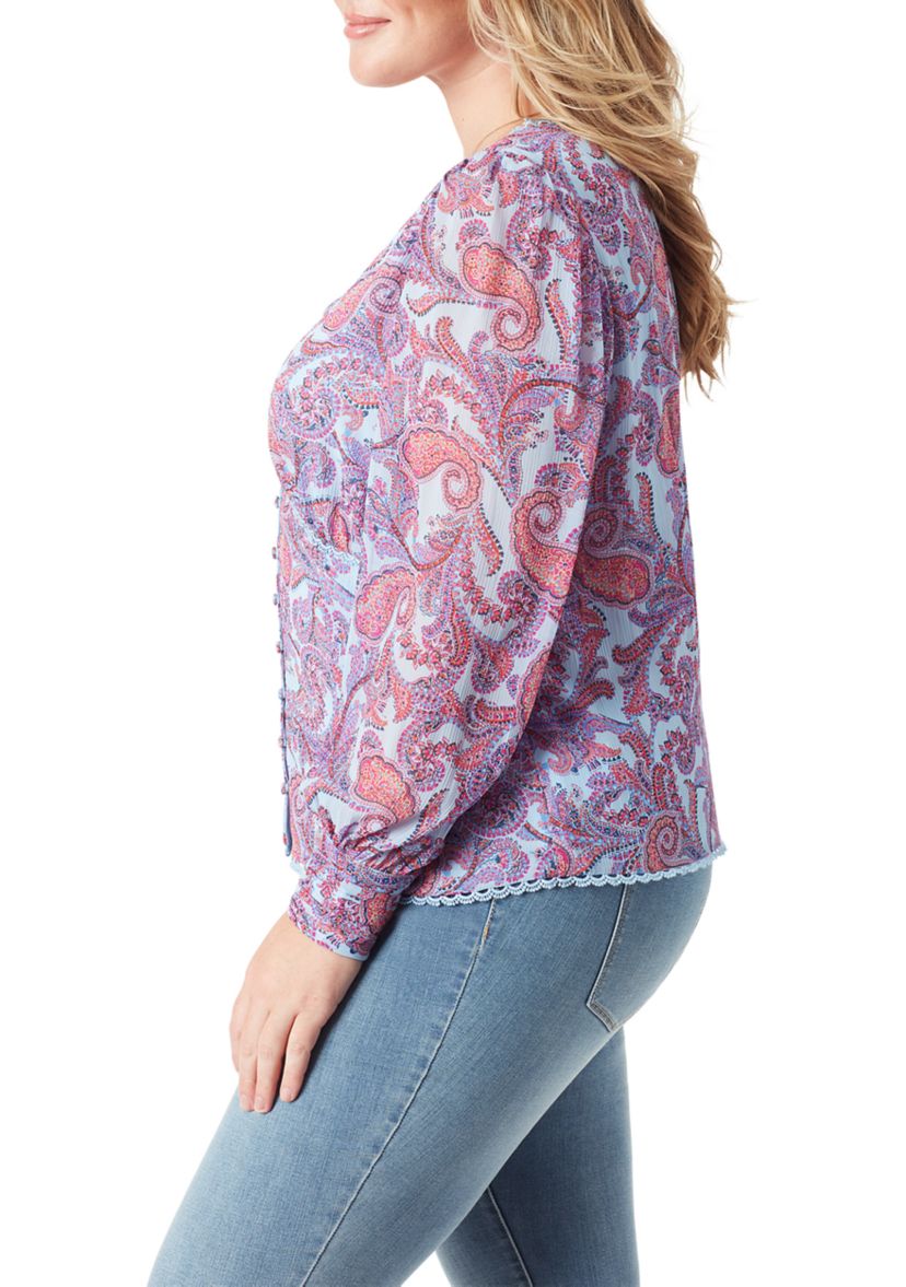 Plus Size Printed Blouse