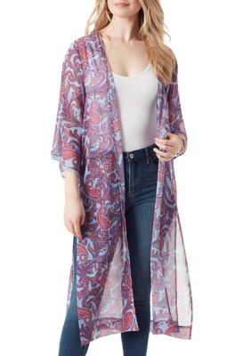 Jessica Simpson Women's Blakely Printed Kimono, Medium