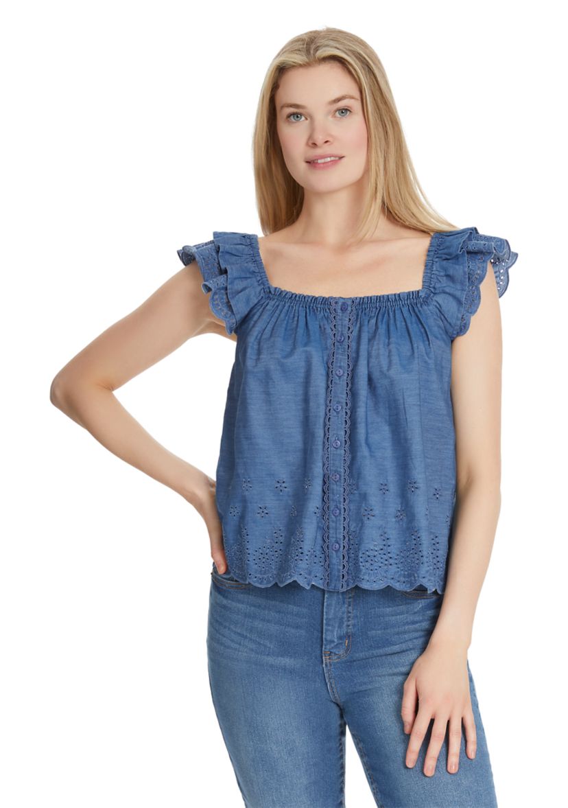 Violetta Flutter Sleeve Blouse