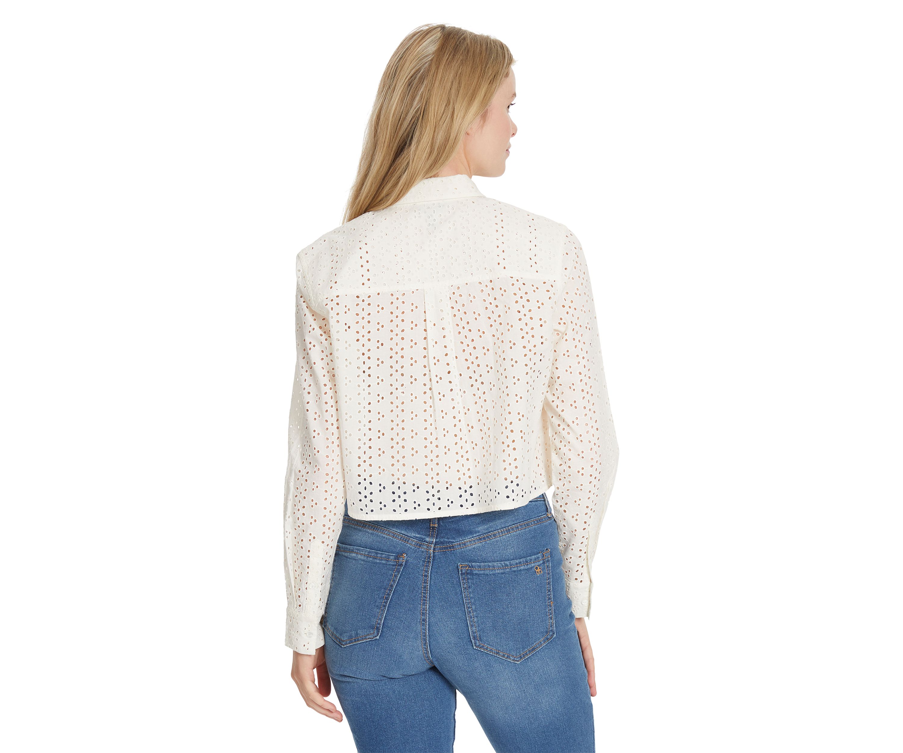 Giana Long Sleeve Eyelet Shirt
