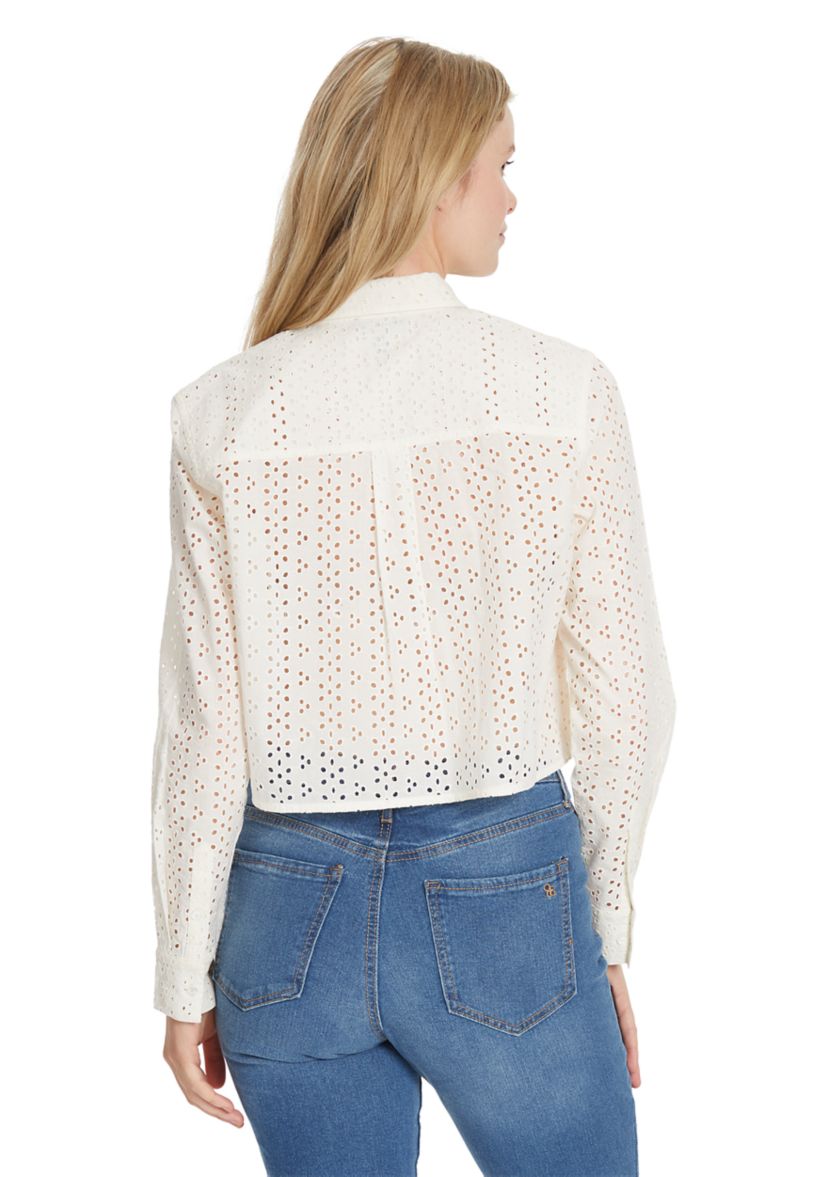 Giana Long Sleeve Eyelet Shirt