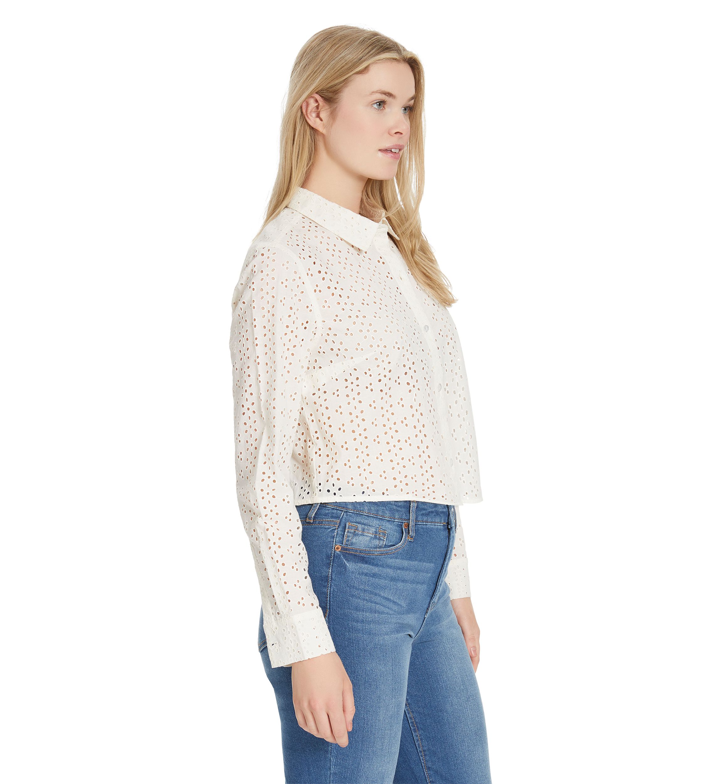 Giana Long Sleeve Eyelet Shirt