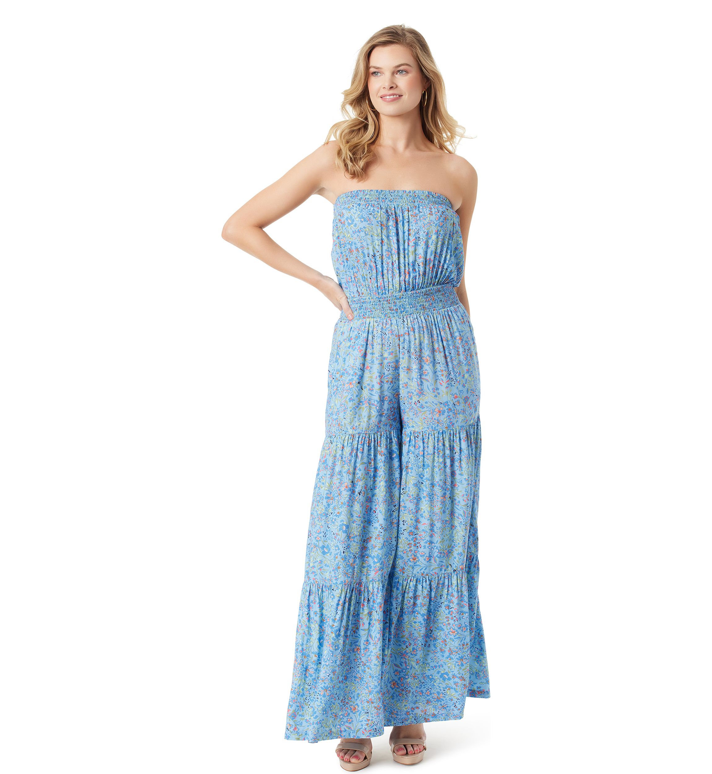 Devyn Printed Tiered Jumpsuit