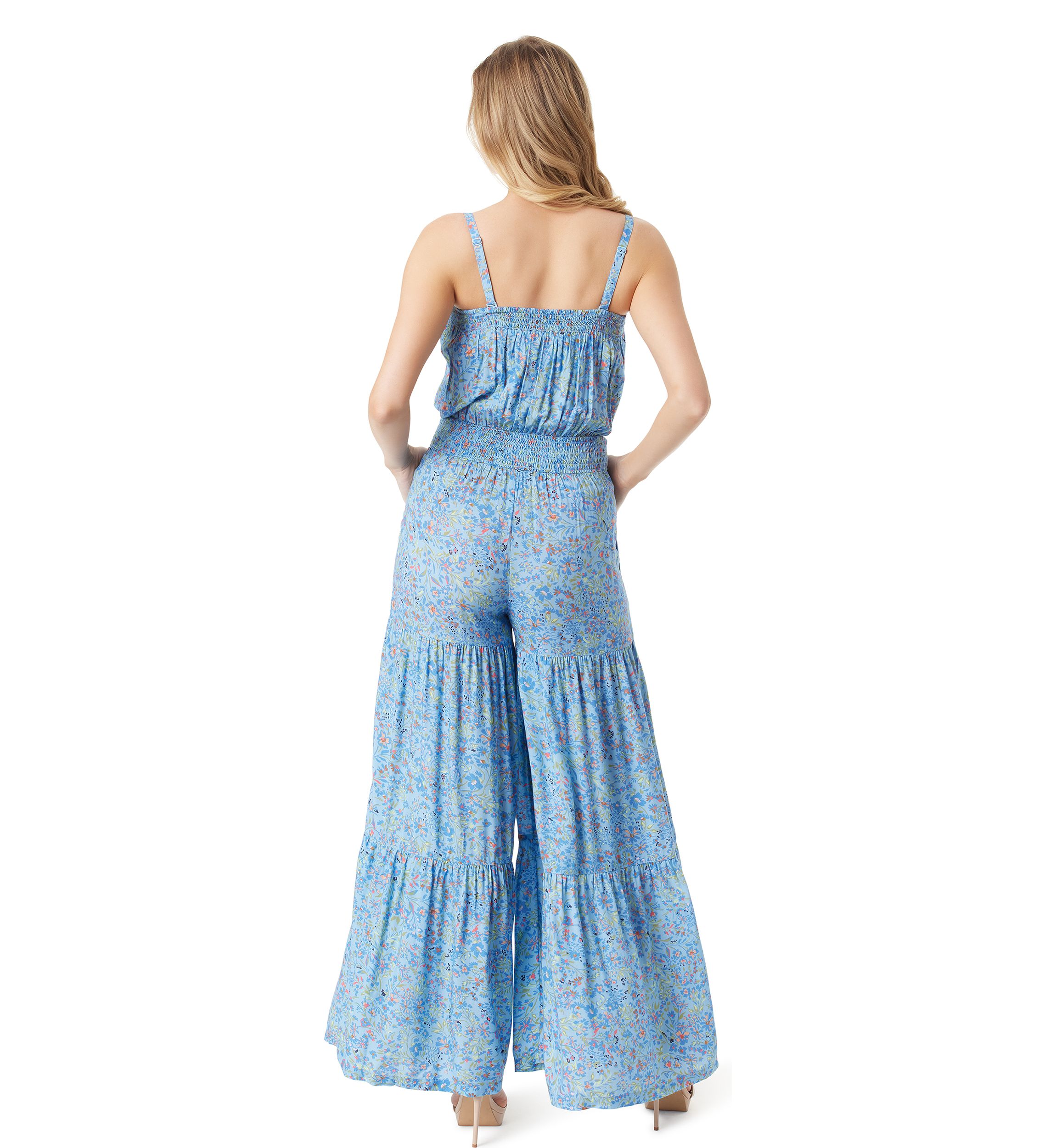 Devyn Printed Tiered Jumpsuit