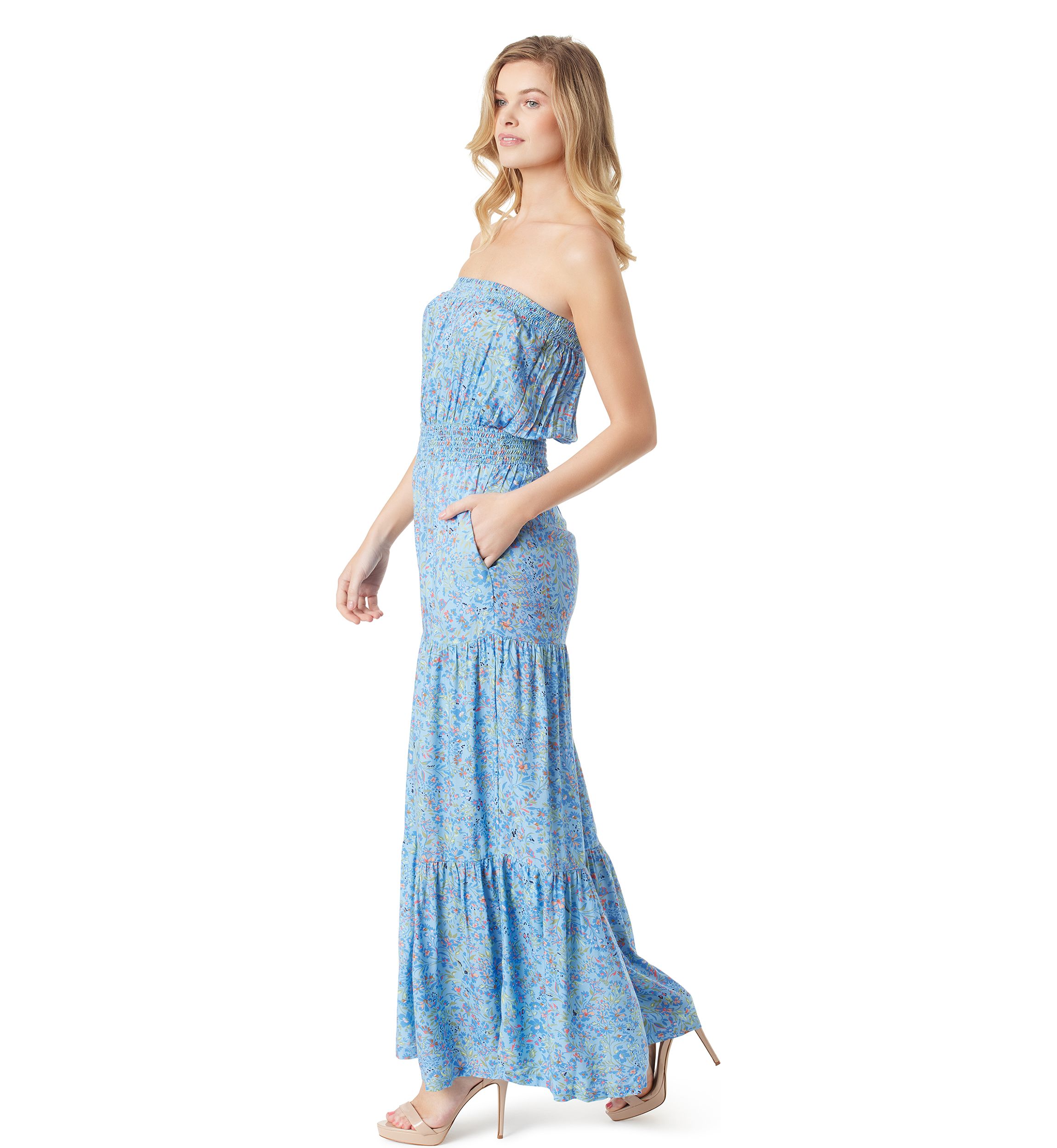 Devyn Printed Tiered Jumpsuit