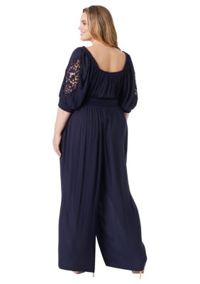 Blue Plus-Size Jumpsuits & Rompers