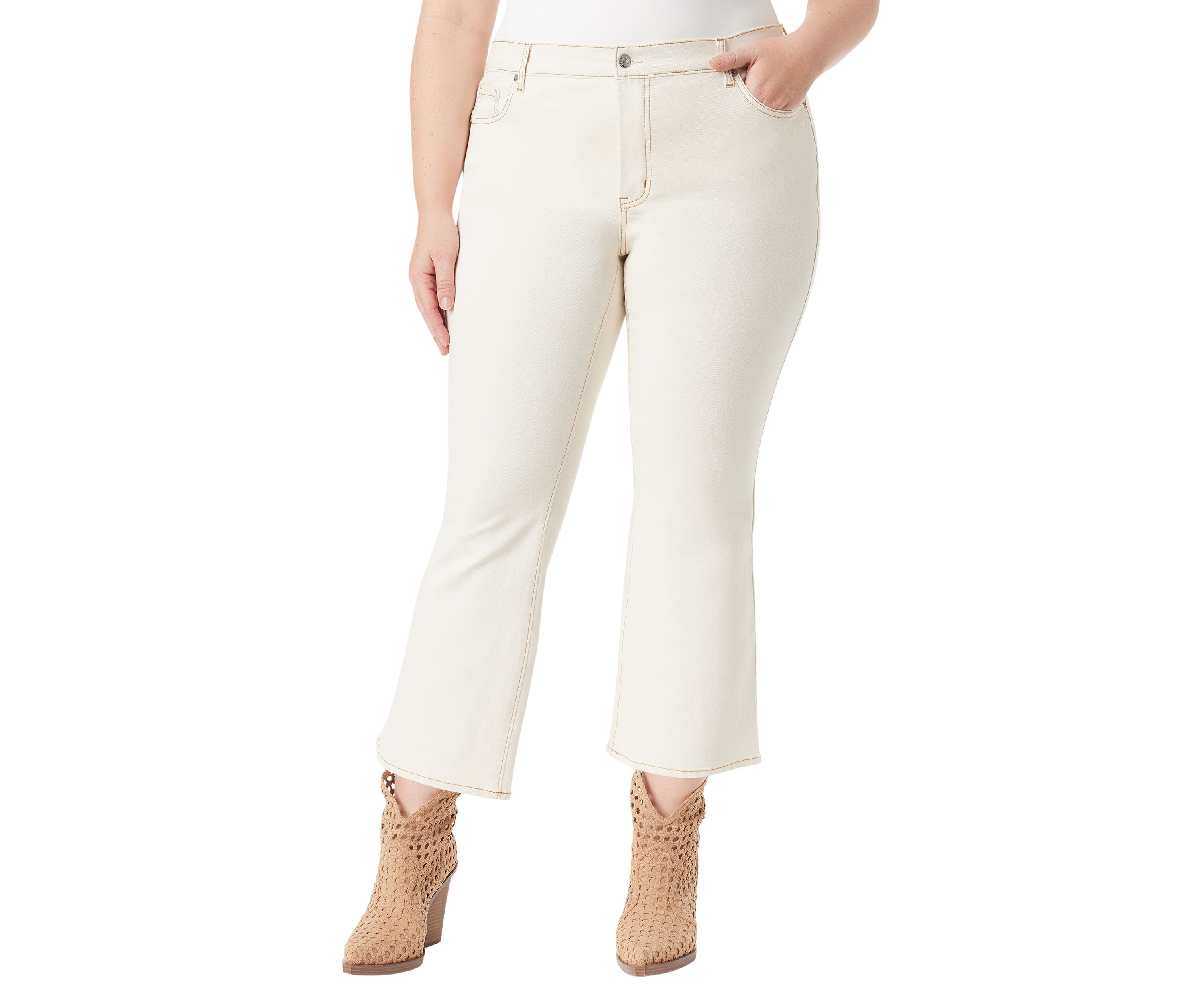 Curvy Charmed Ankle Flare Jeans
