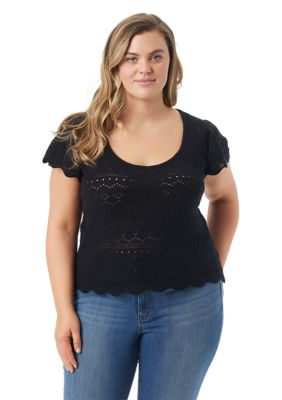 Jessica Simpson Women's Plus Size Jete Short Sleeve Top