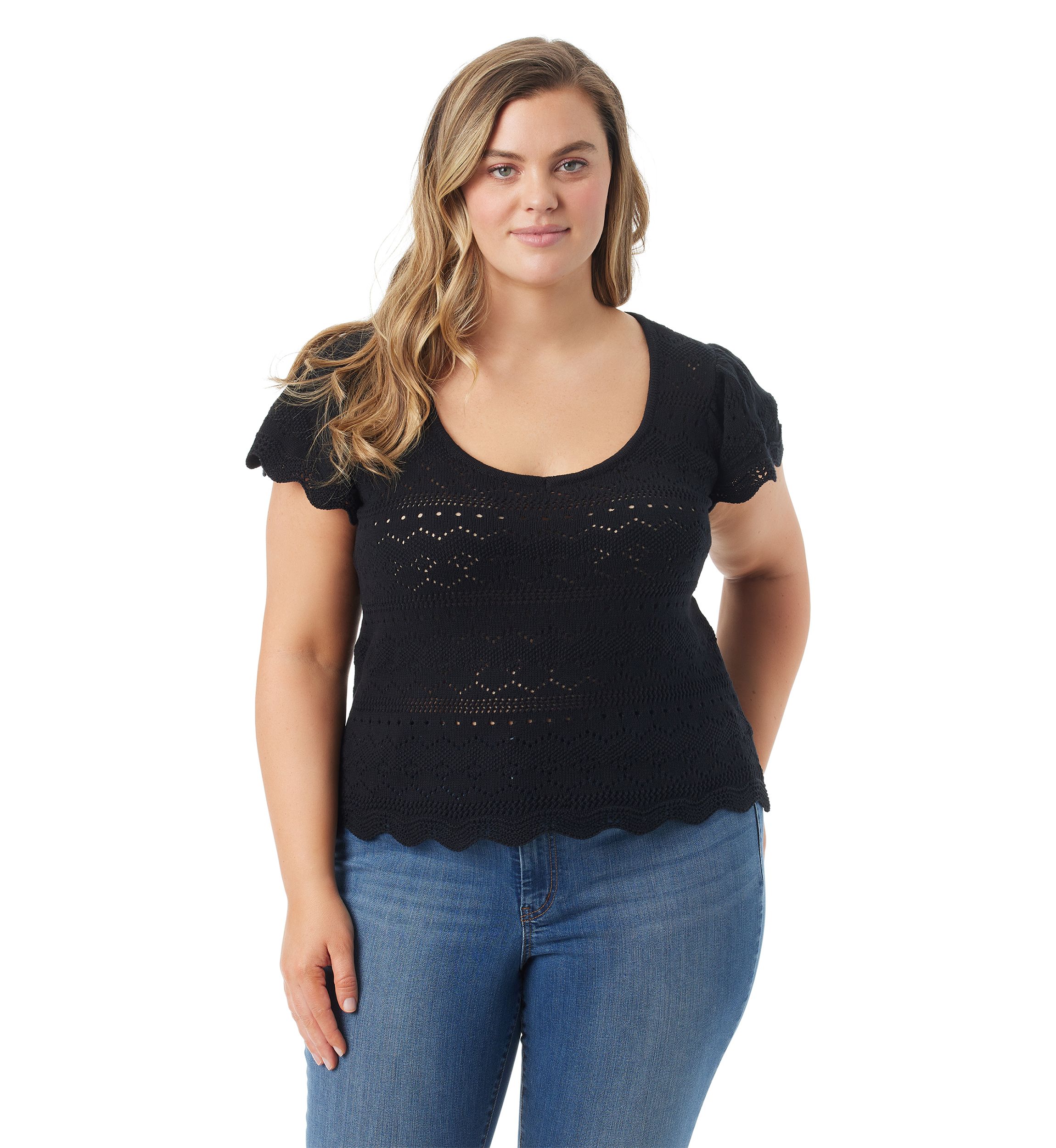 Plus Size Jete Short Sleeve Top