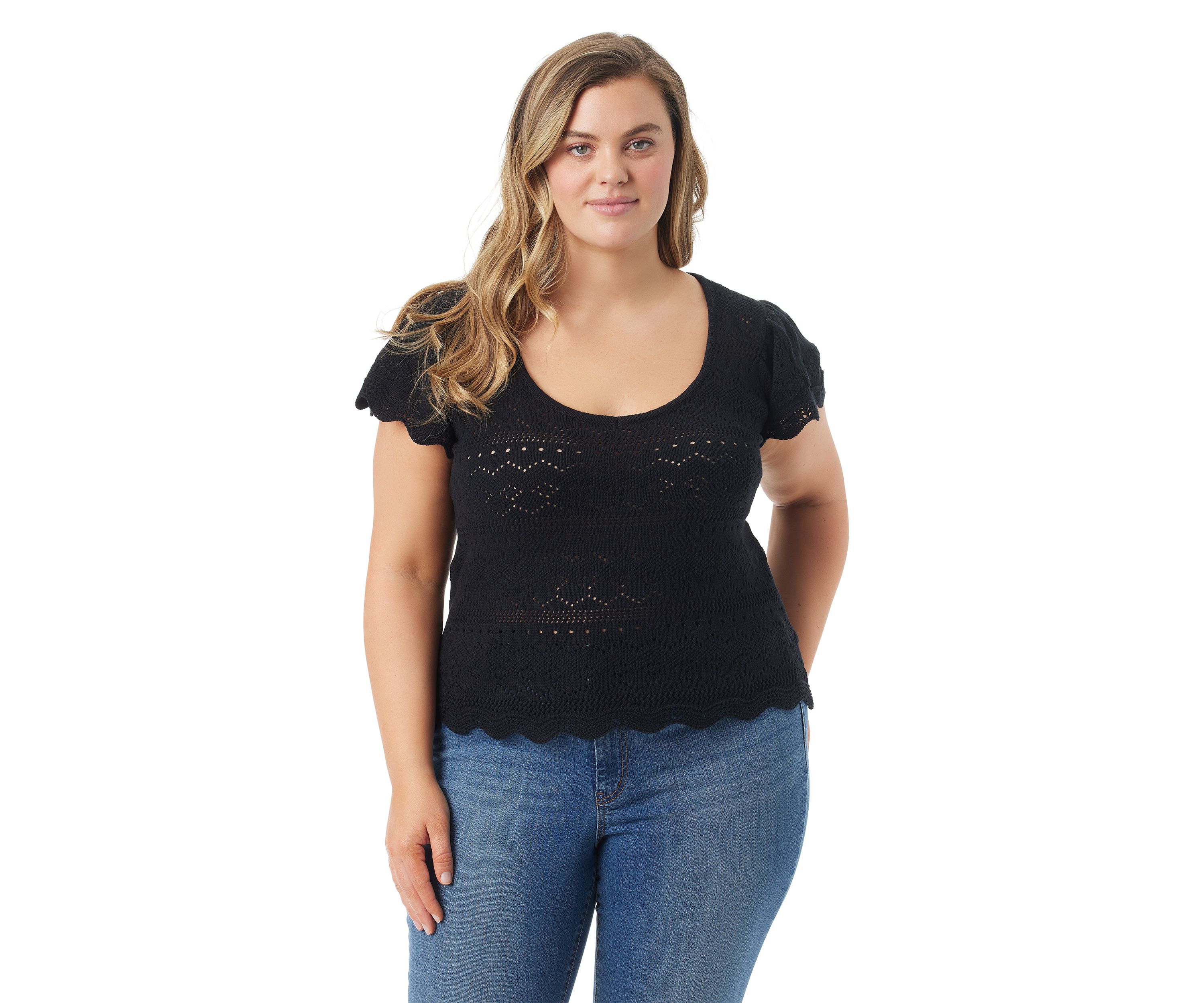 Plus Size Jete Short Sleeve Top