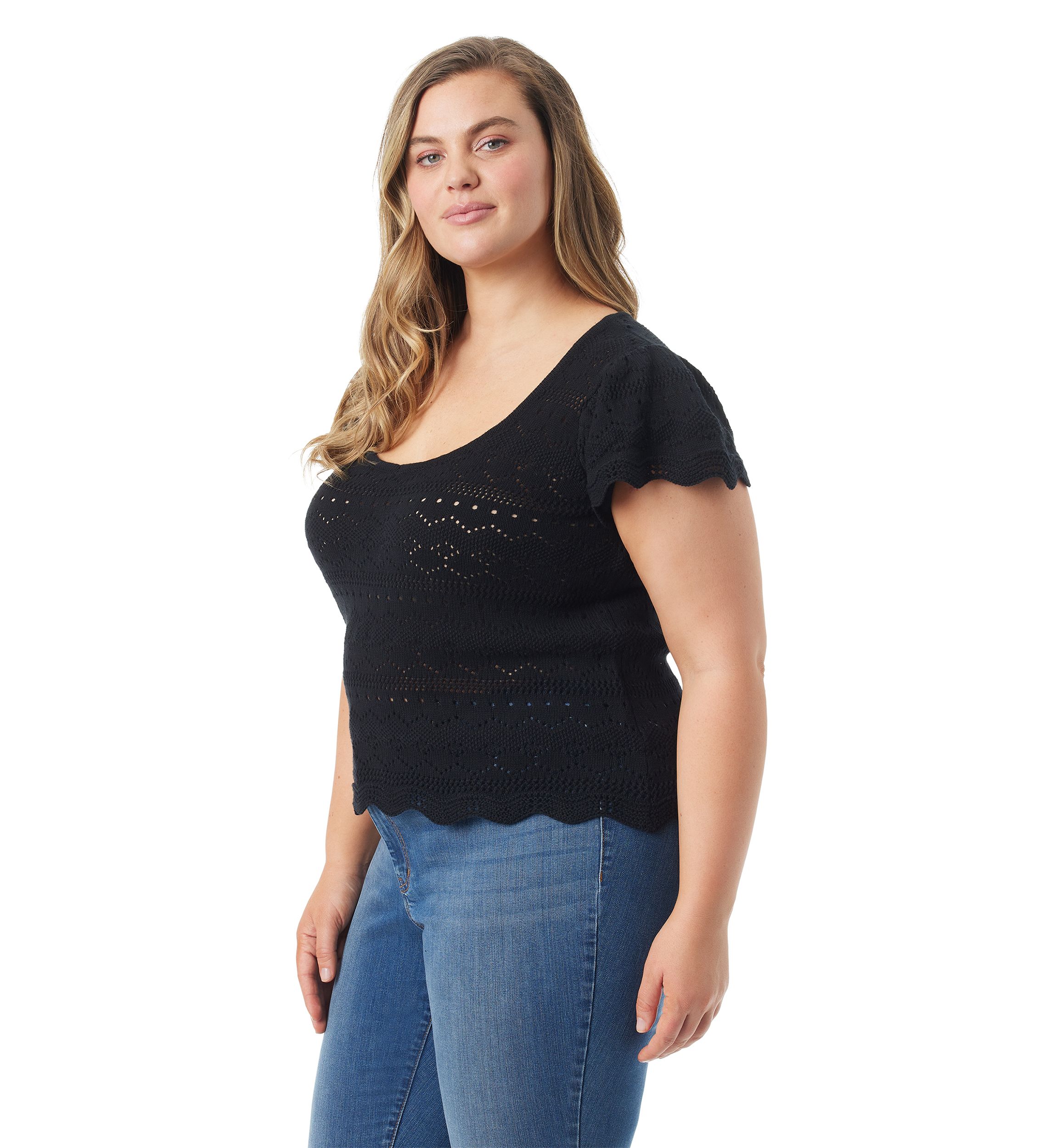 Plus Size Jete Short Sleeve Top
