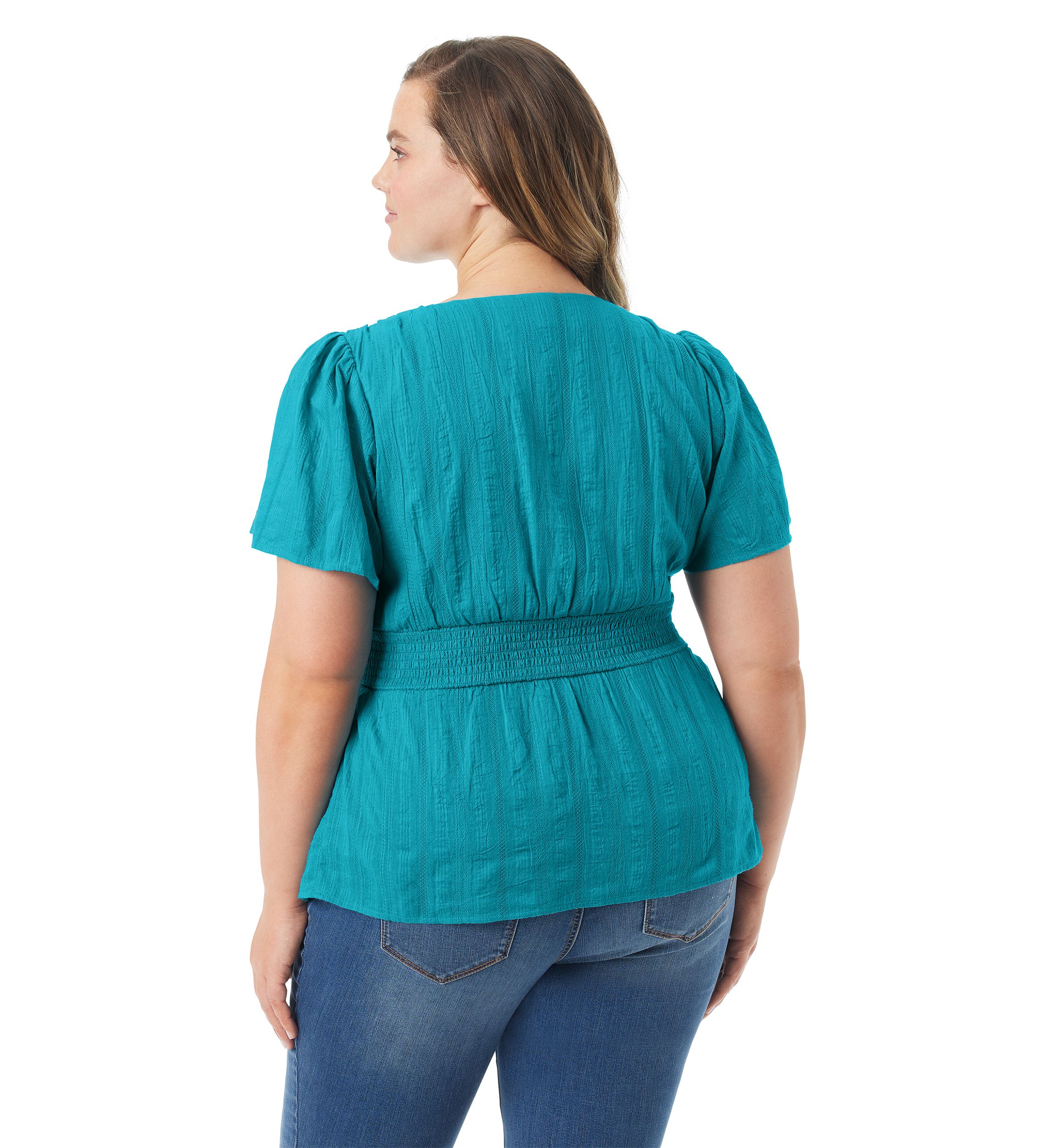 Plus Size Short Sleeve Diette Blouse