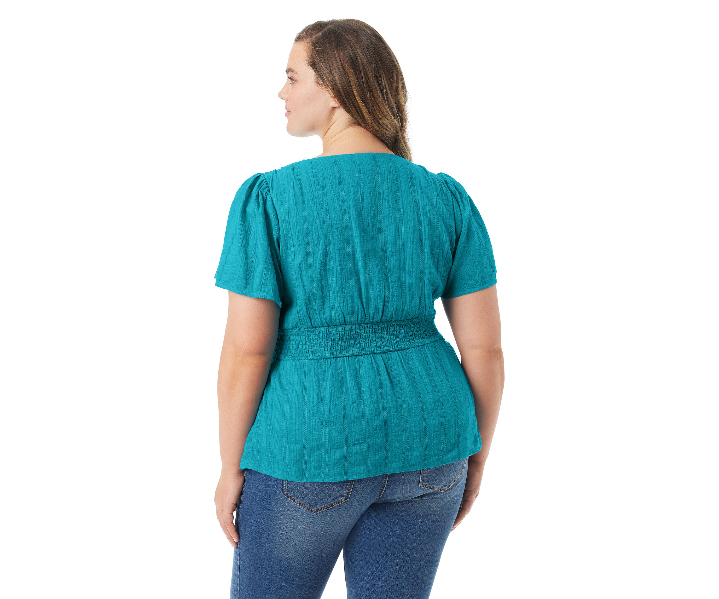 Plus Size Short Sleeve Diette Blouse