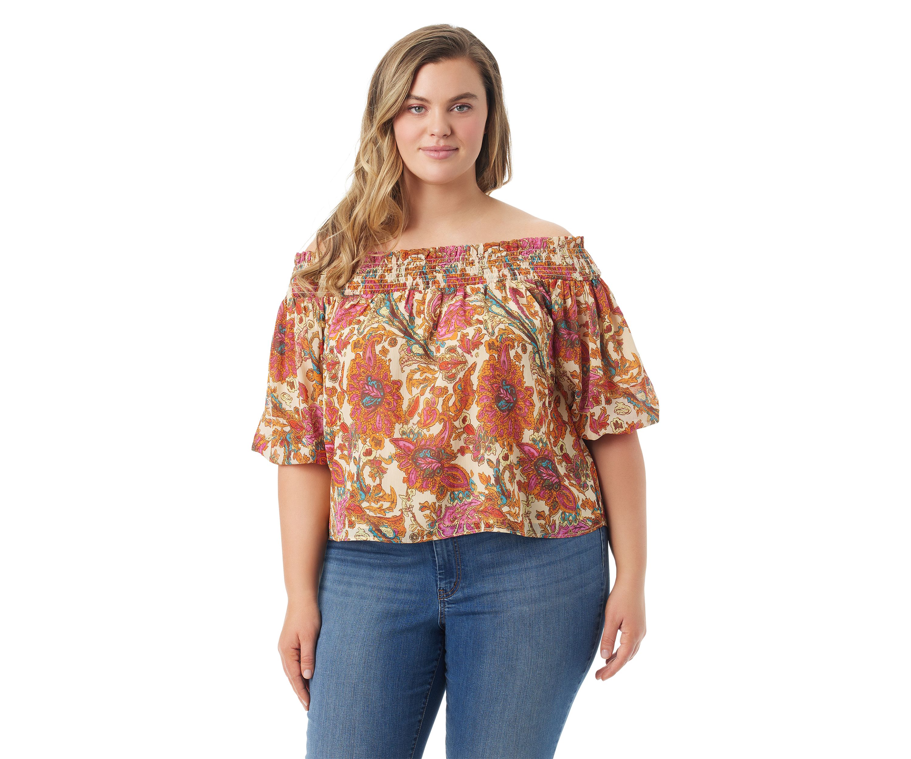 Plus Size Short Sleeve Rosiya Top