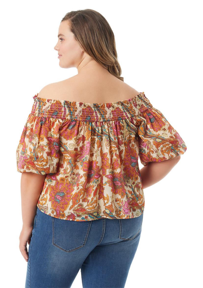 Plus Size Short Sleeve Rosiya Top