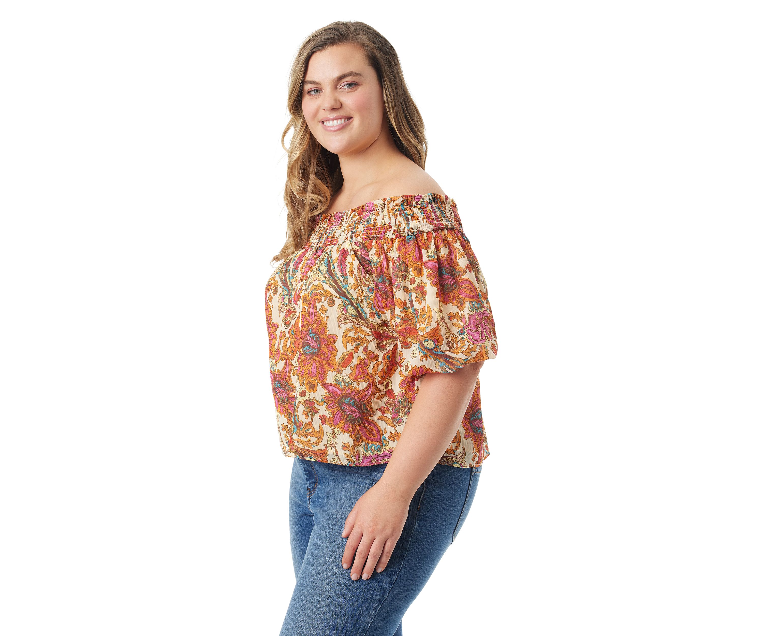 Plus Size Short Sleeve Rosiya Top