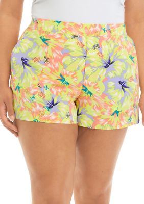 Jessica Simpson Women's Plus Size Floral Shorts