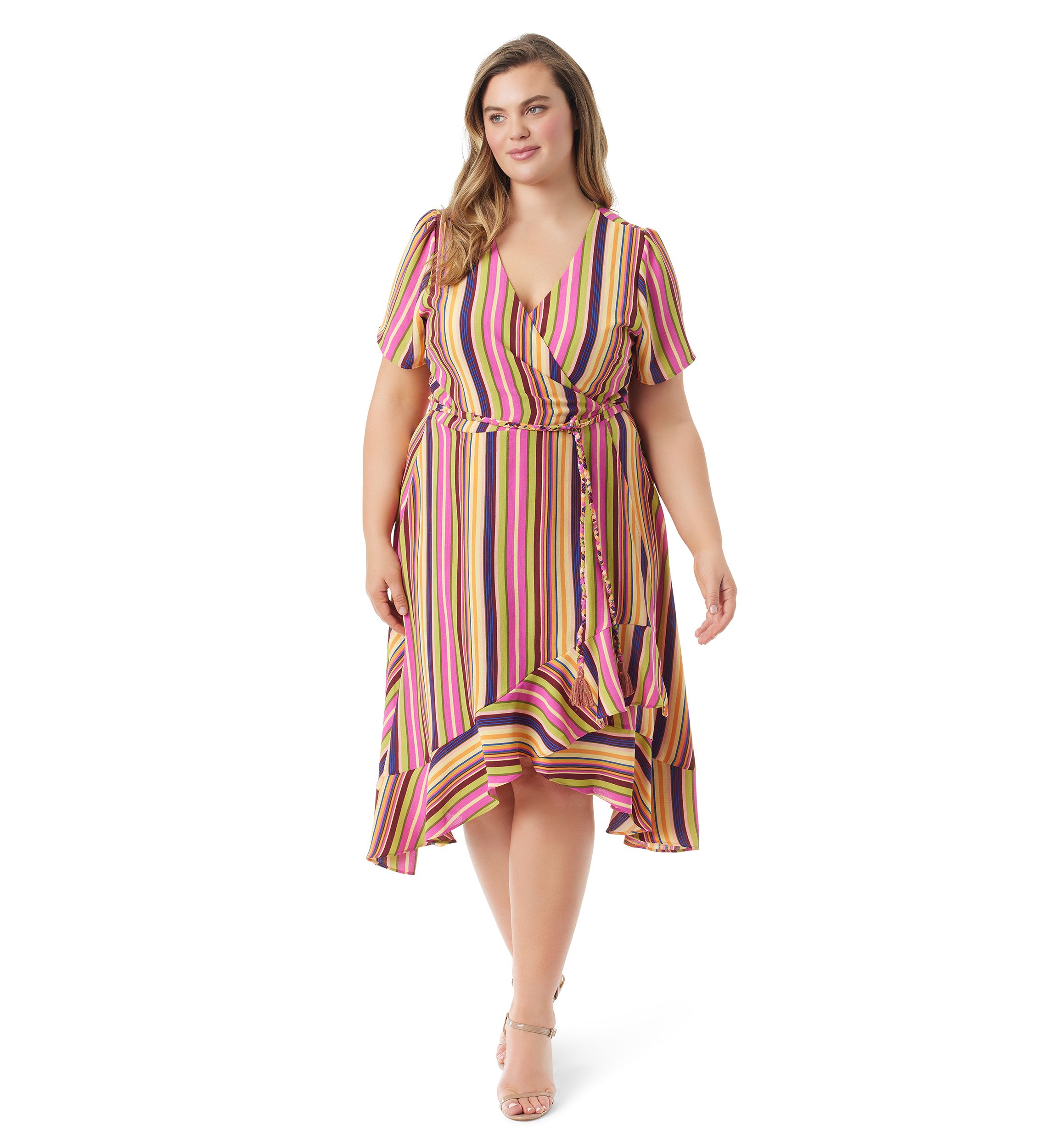 Plus Size Varsha V-Neck Wrap Dress