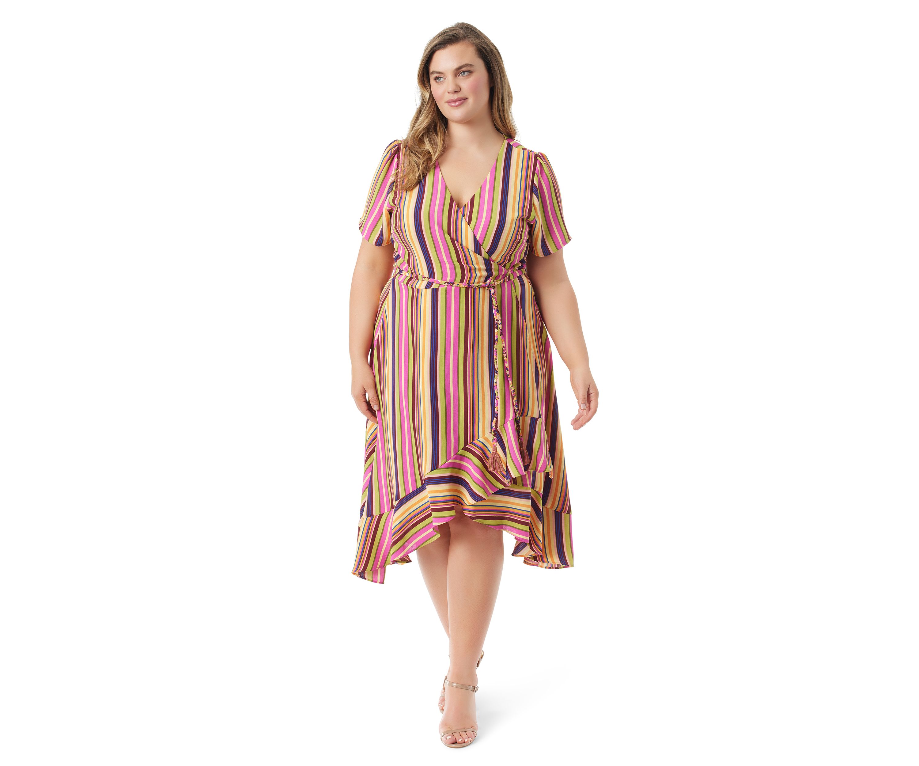 Plus Size Varsha V-Neck Wrap Dress