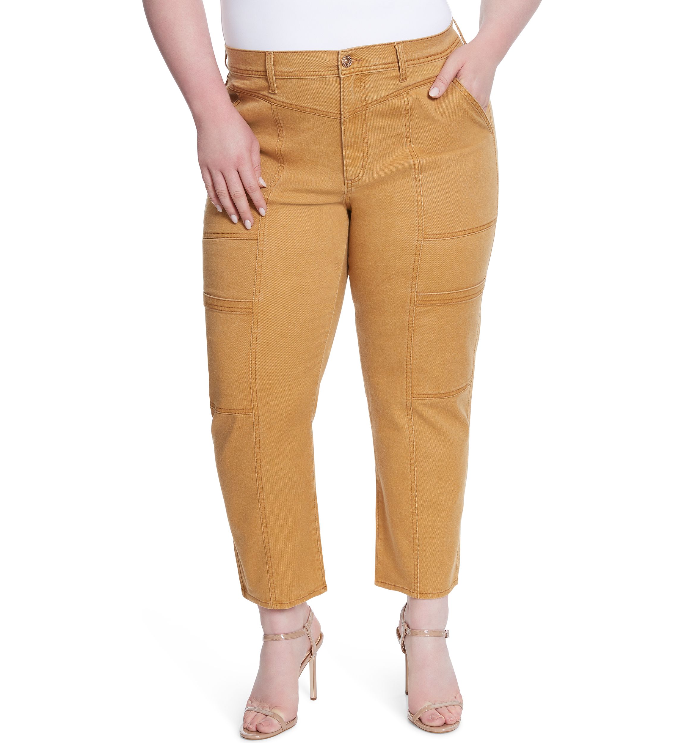 Curvy Pacific Straight Leg Cargo Jeans