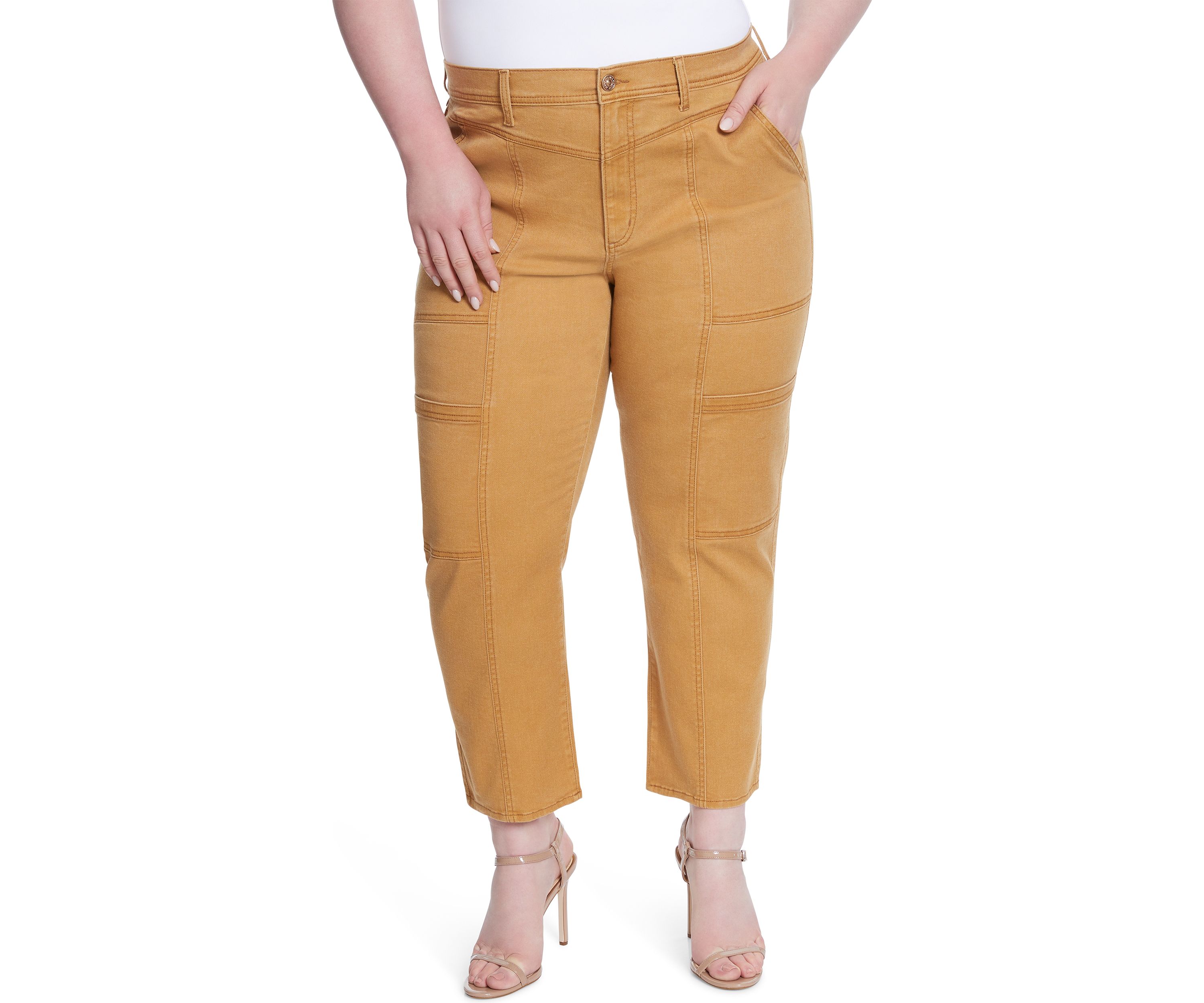 Curvy Pacific Straight Leg Cargo Jeans