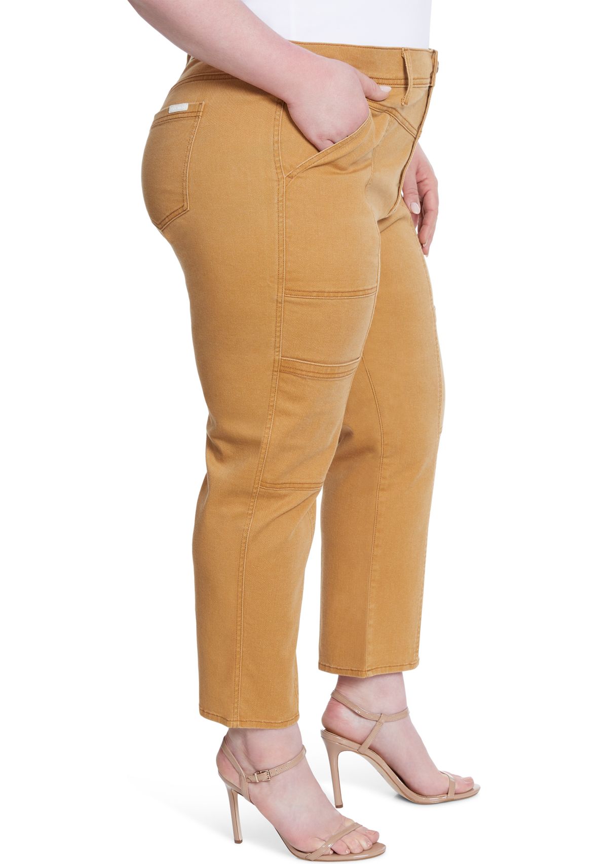 Curvy Pacific Straight Leg Cargo Jeans