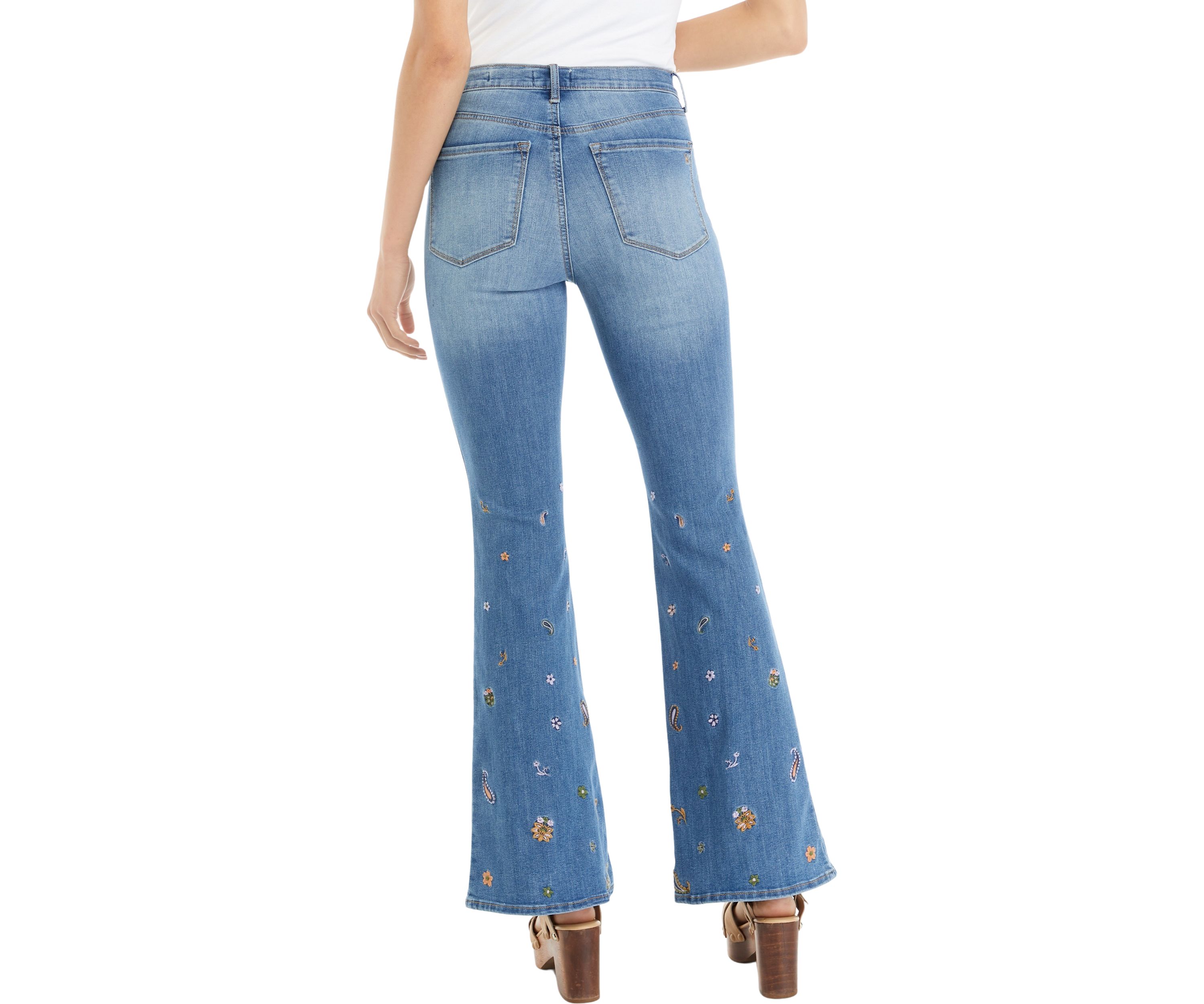 Embroidered Charm Flare Jeans