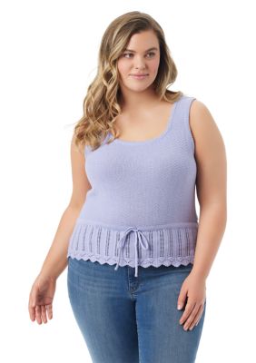 Jessica Simpson Women's Plus Size Sierra Sweater Knit Tank Top