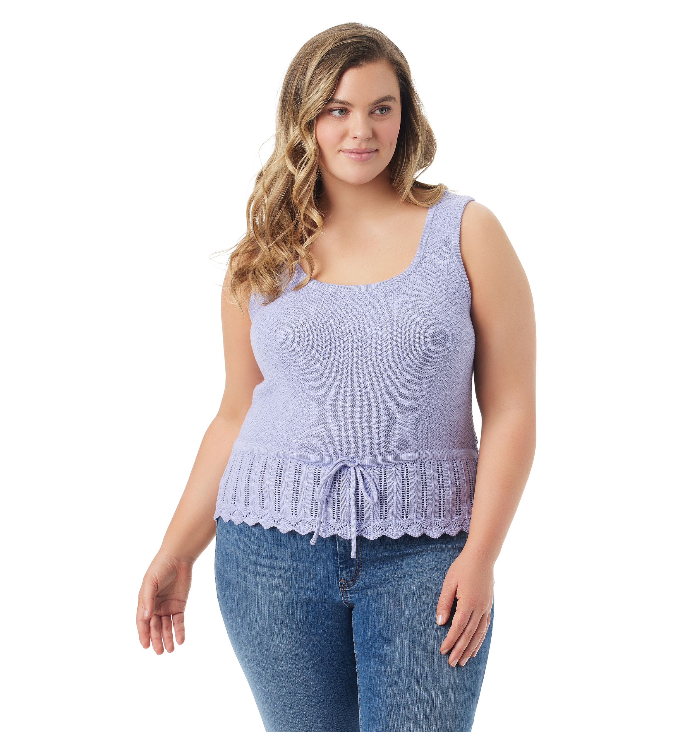 Plus Size Sierra Sweater Knit Tank Top