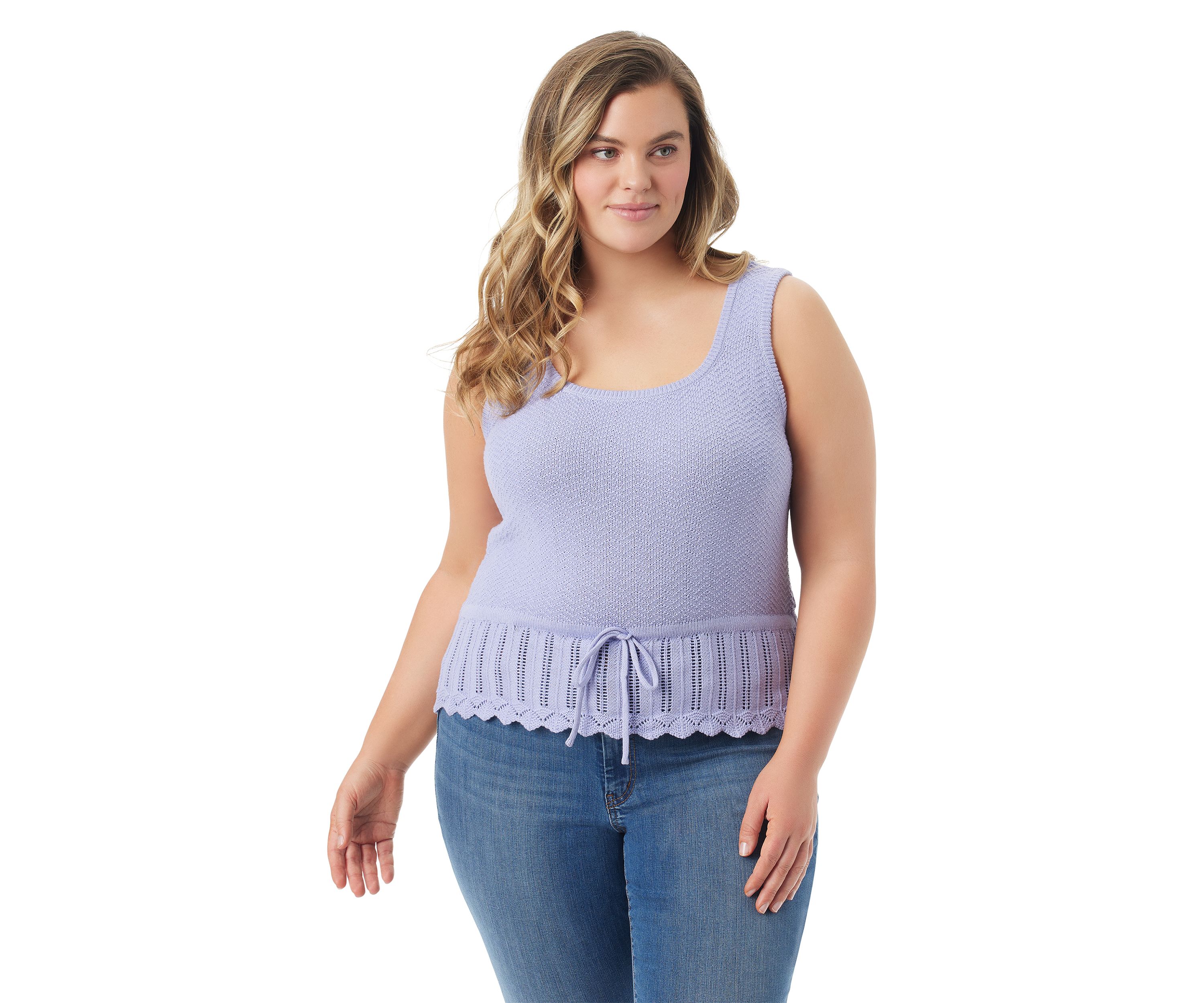 Plus Size Sierra Sweater Knit Tank Top