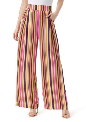 Jessica Simpson Women's Winnie Printed Wide Leg Soft Pants, XS
