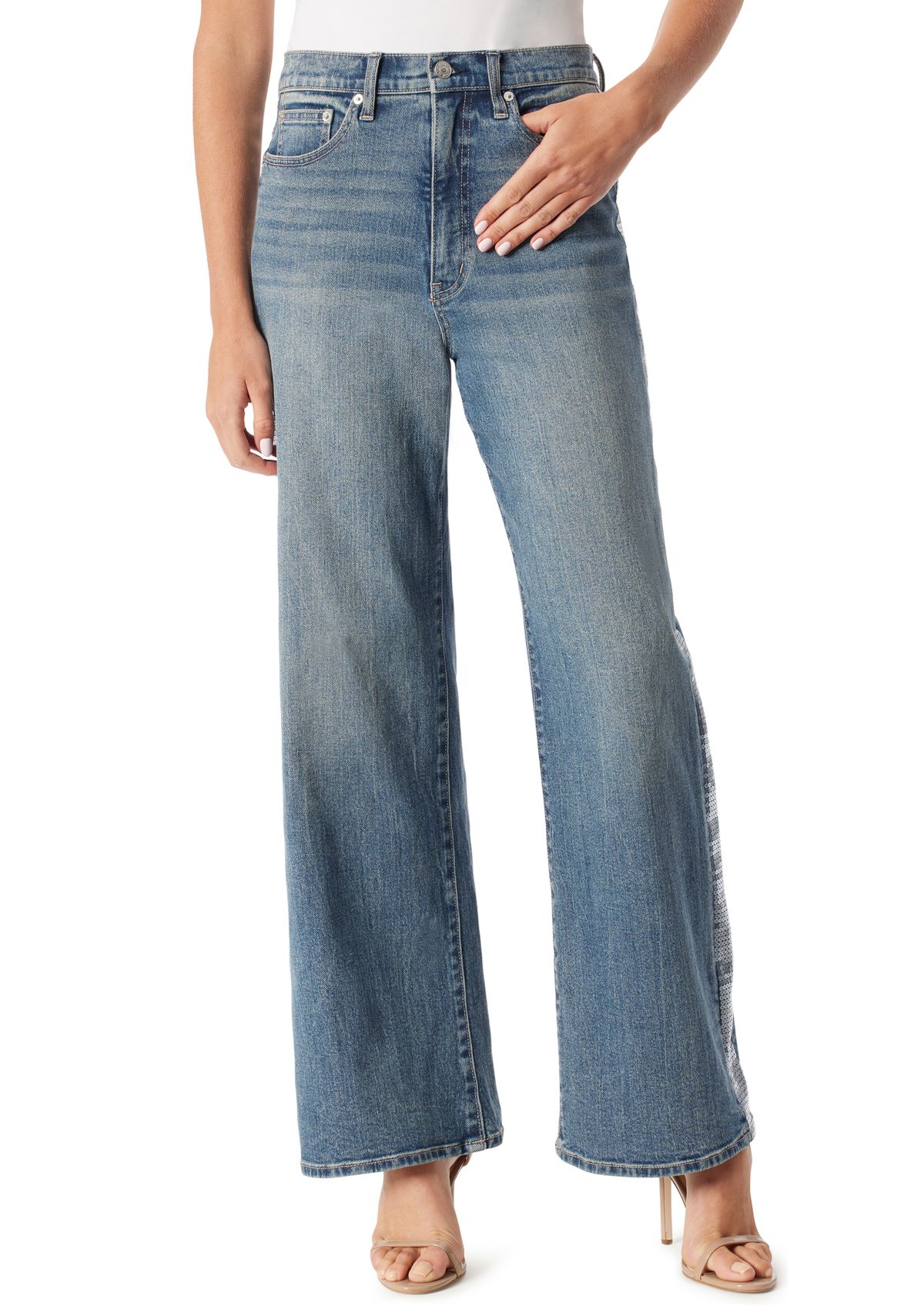 Womens Starstruck High Rise Wide Leg Jeans 