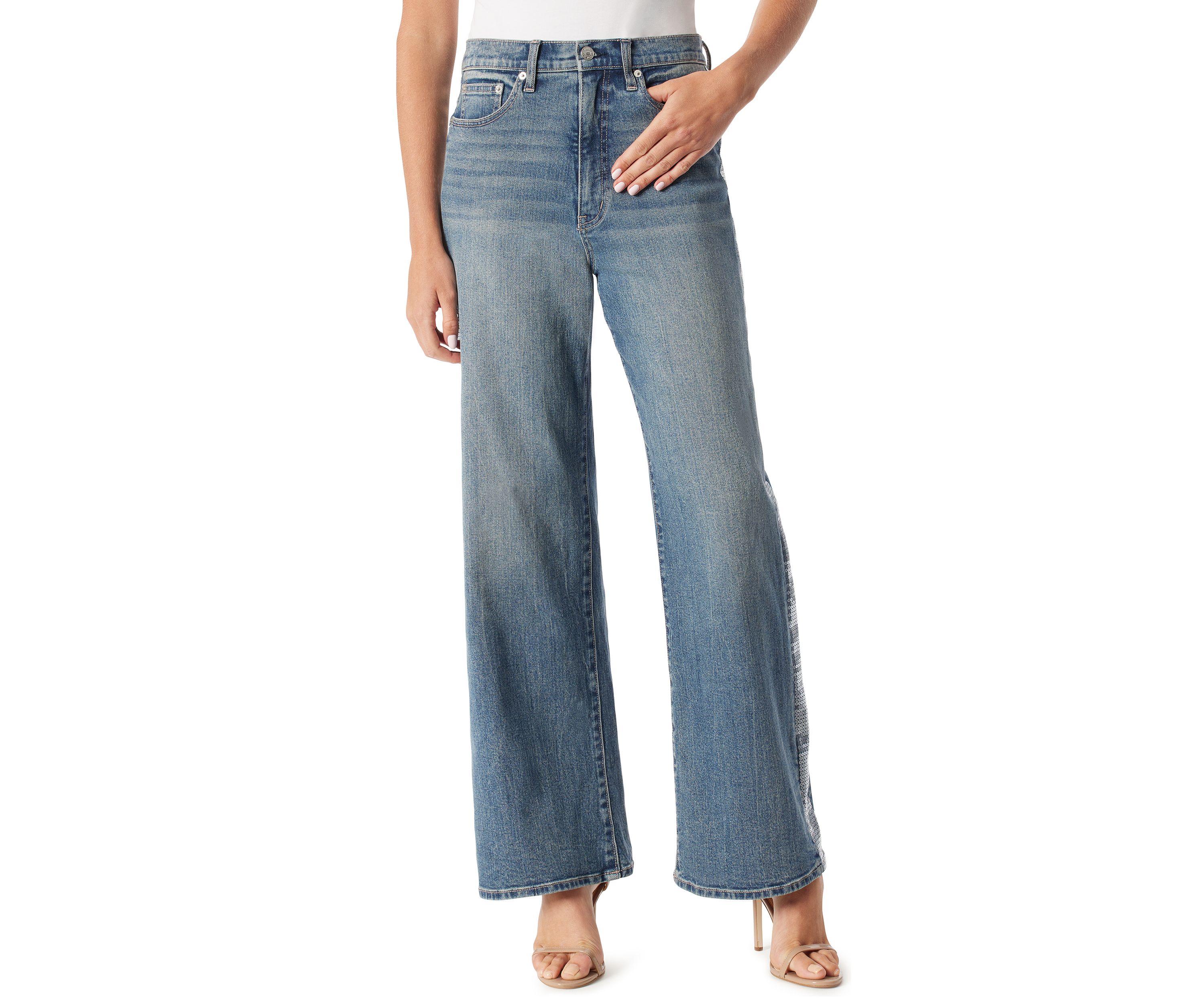 Womens Starstruck High Rise Wide Leg Jeans 