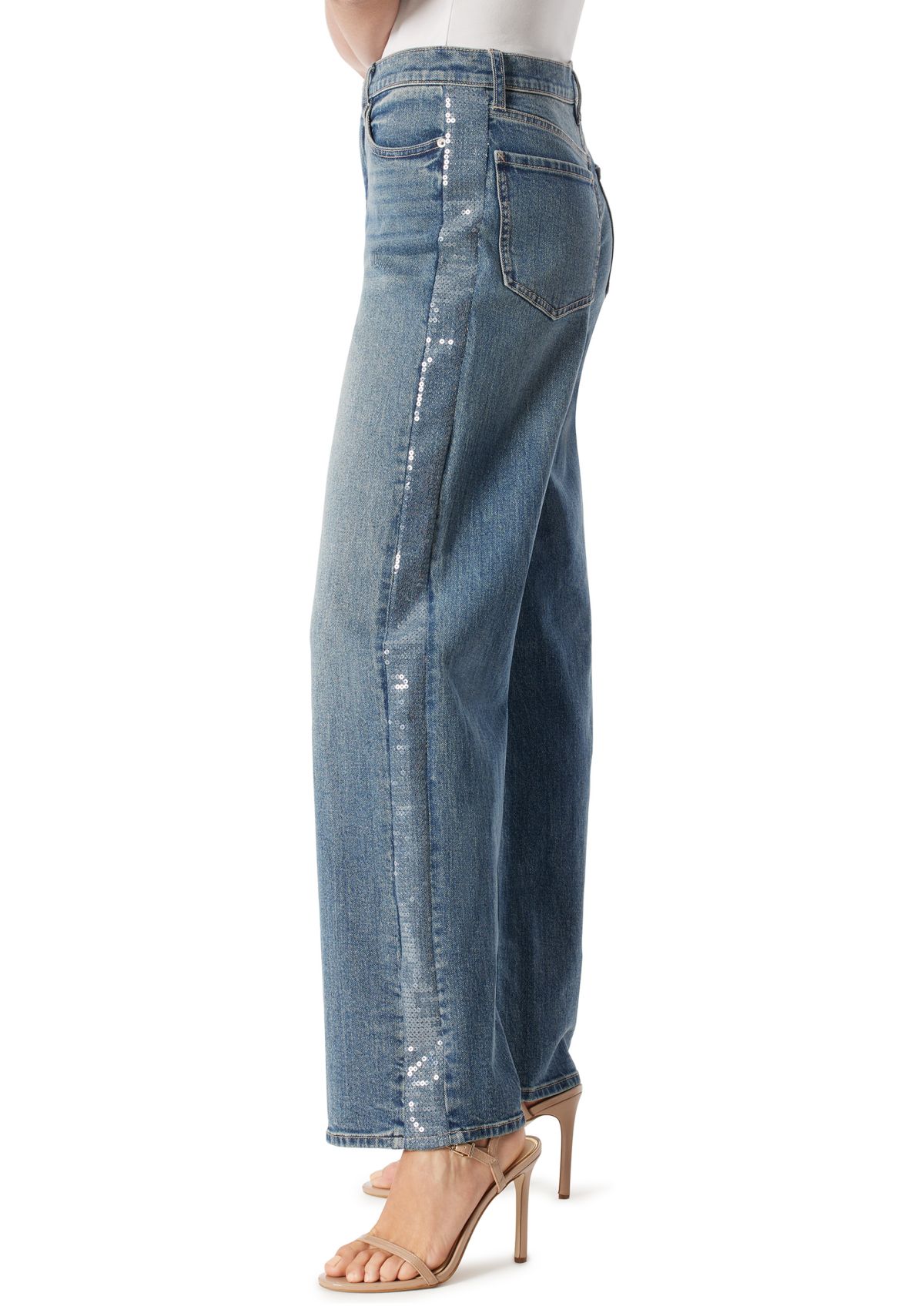 Womens Starstruck High Rise Wide Leg Jeans 