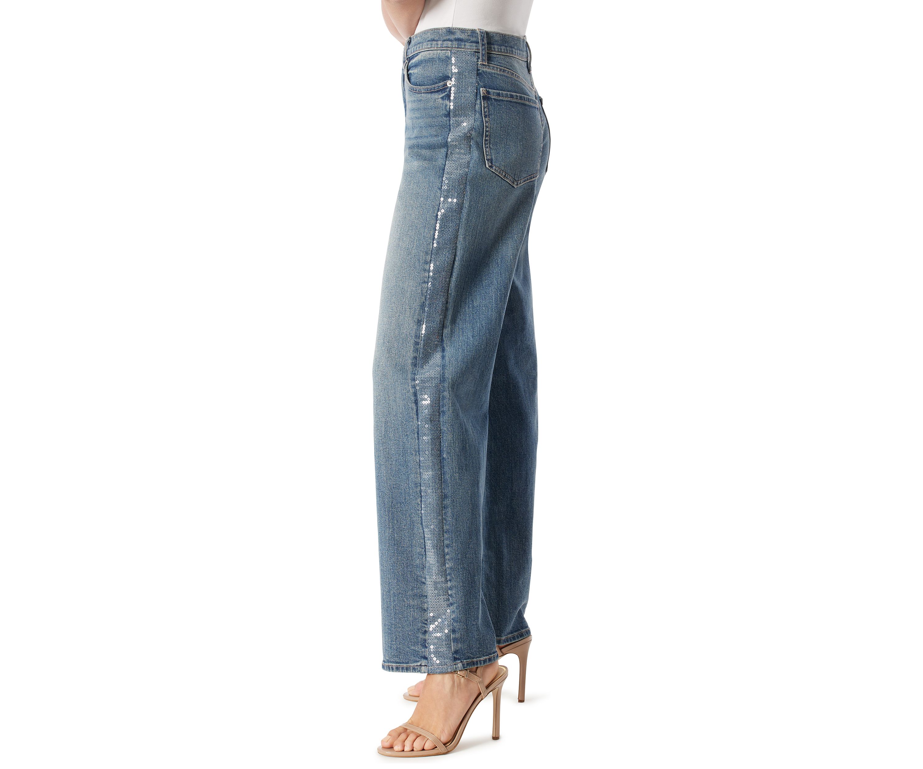 Womens Starstruck High Rise Wide Leg Jeans 