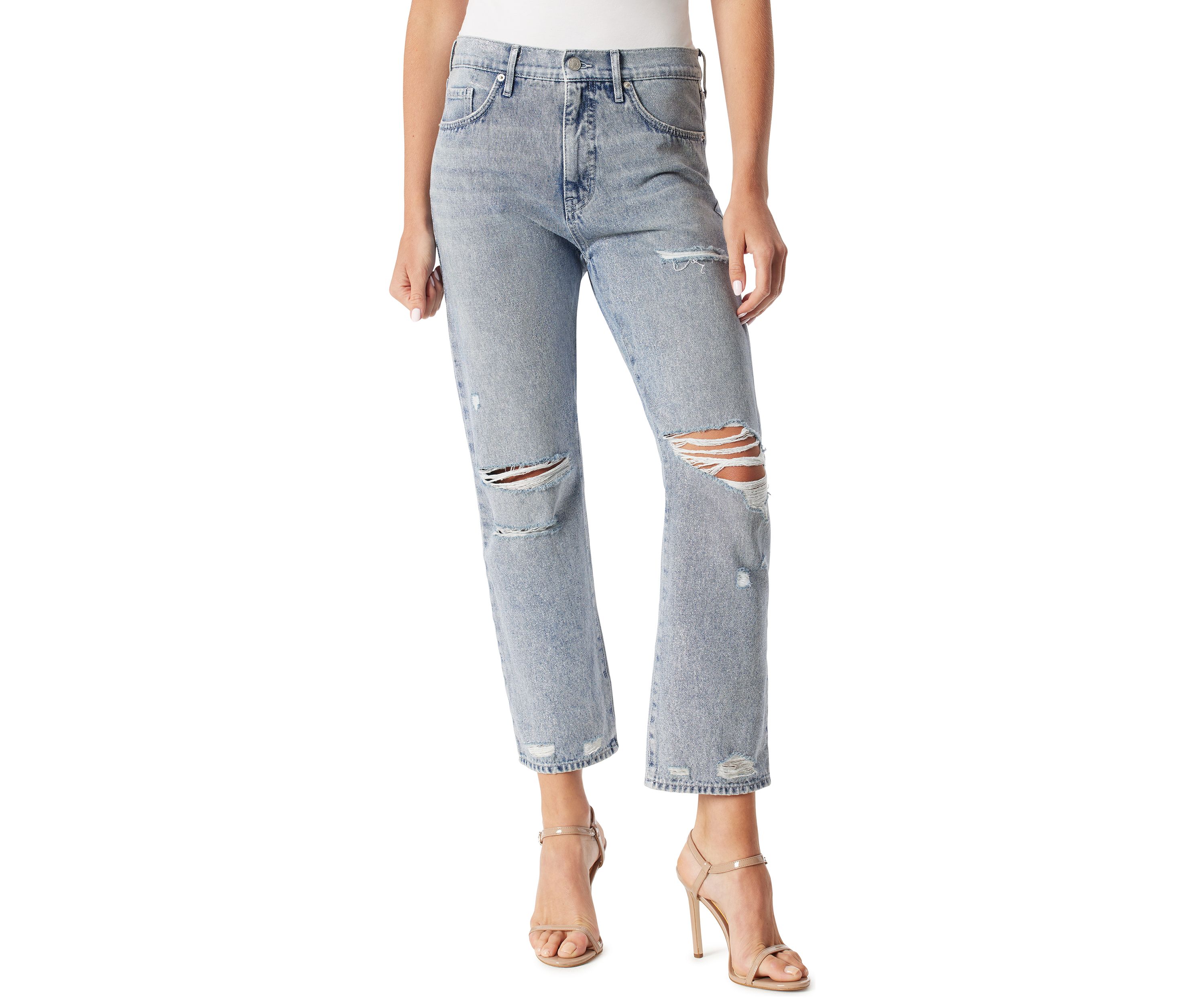 Womens Harmony High Rise Slim Straight Jeans 