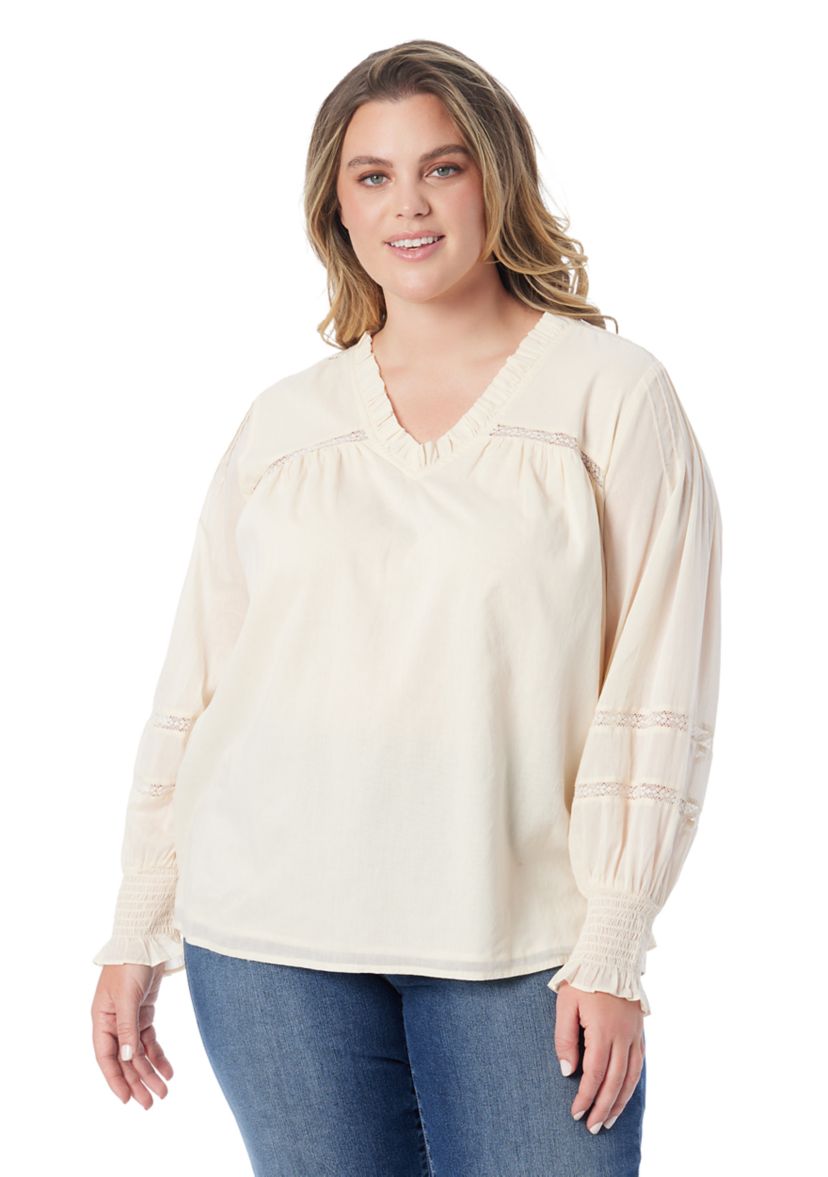 Plus Size Milla Ruffle V-Neck Blouse
