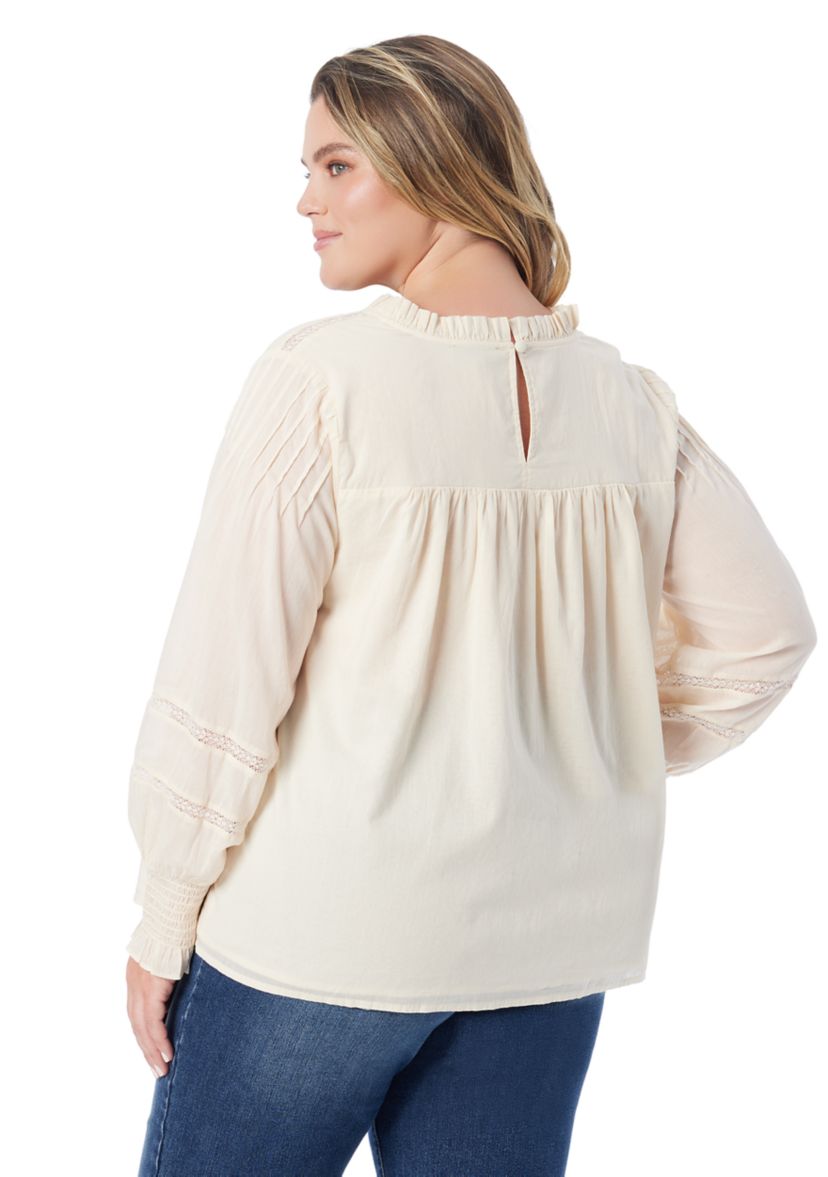 Plus Size Milla Ruffle V-Neck Blouse