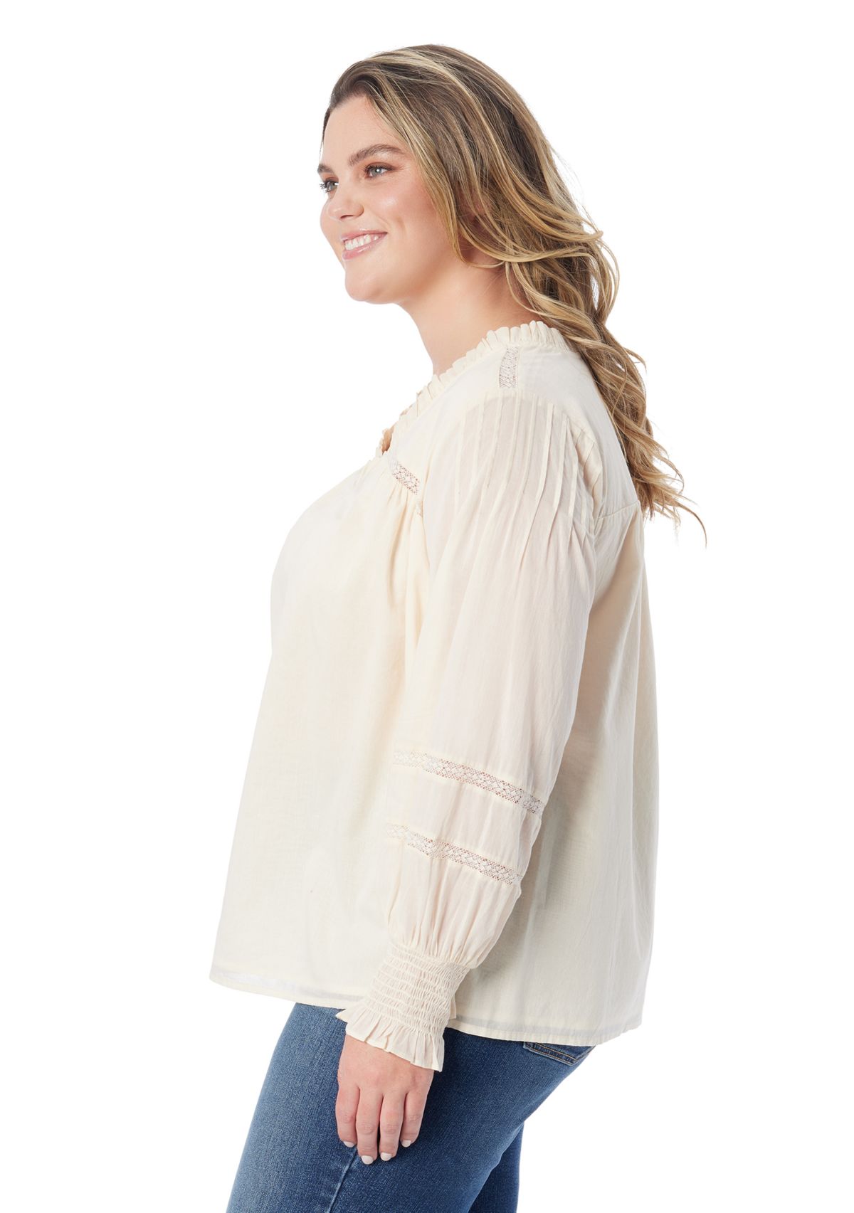 Plus Size Milla Ruffle V-Neck Blouse
